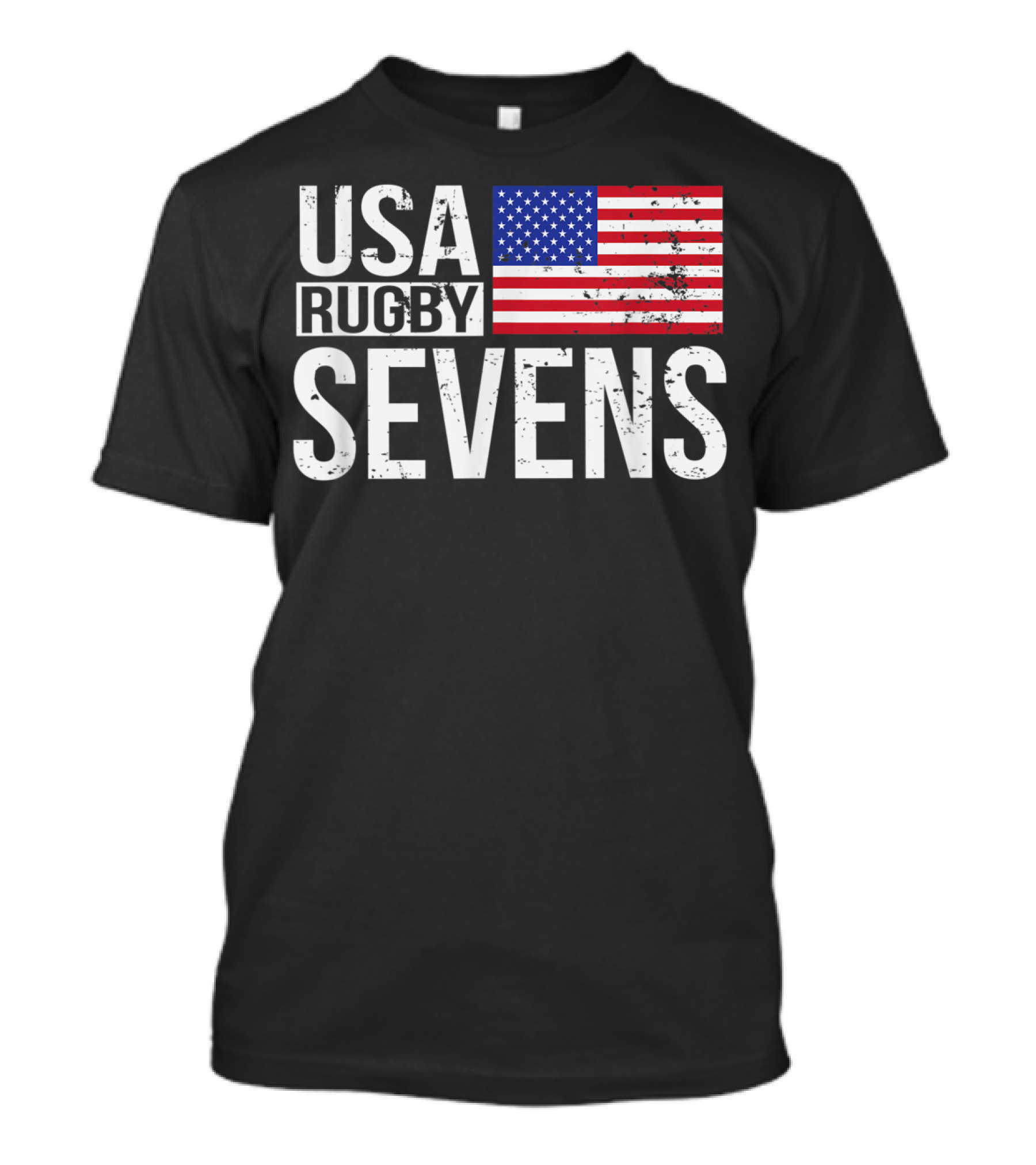 USA Rugby Sevens Proud American Fans With Flag T-Shirt