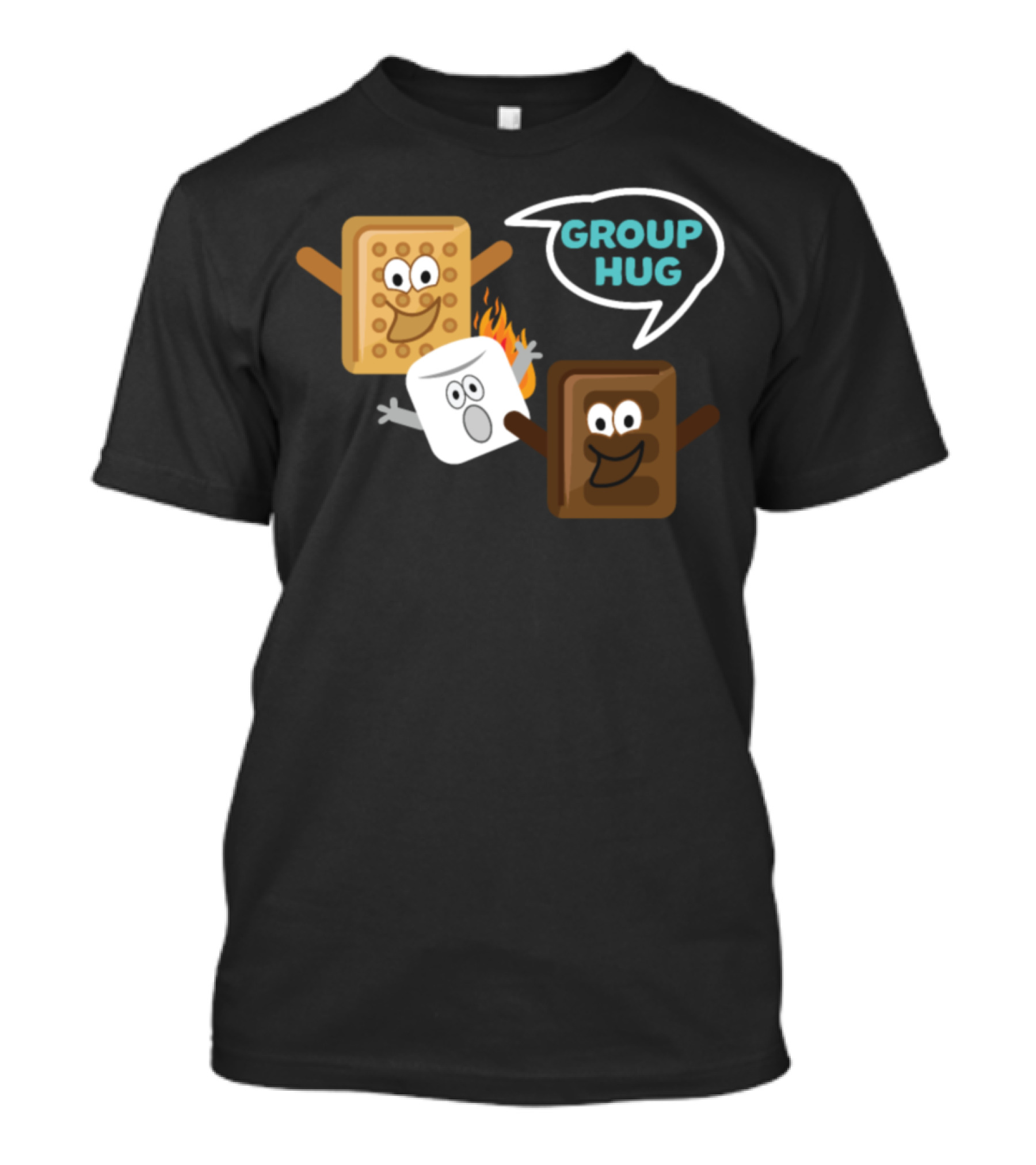 Group Hug Marshmallow Lover Funny Kids Camping Smores T-Shirt