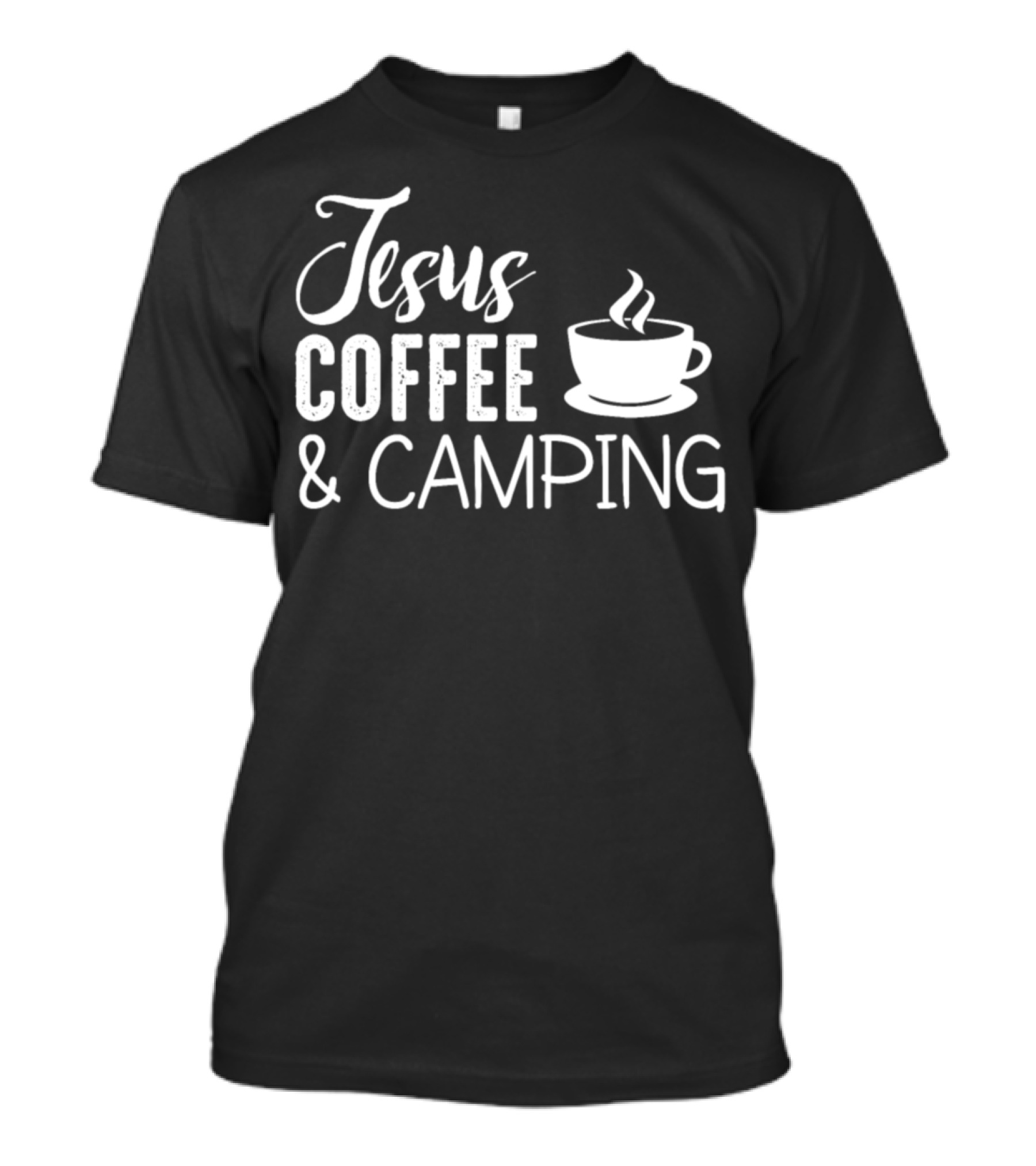 Jesus Coffee And Camping For Christian Camper Enthusiasts T-Shirt