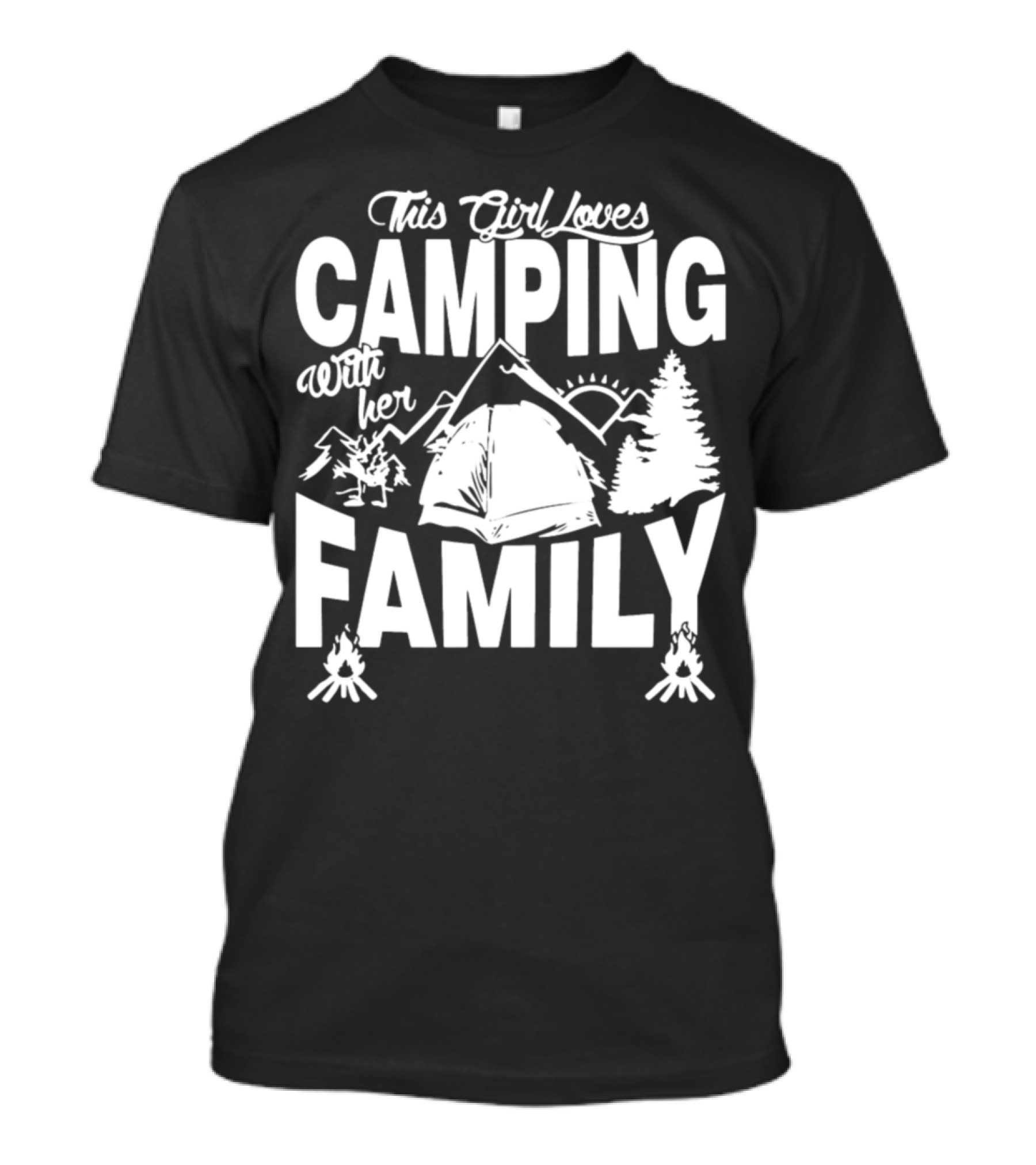 This Girl Loves Camping With Her Family T-Shirt