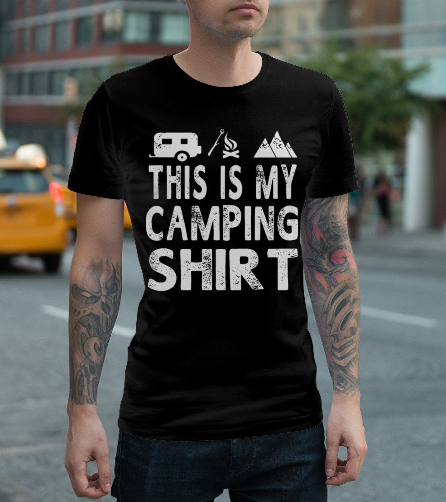 This Is My Camping Shirt Campfire Mountains Camper T-Shirt
