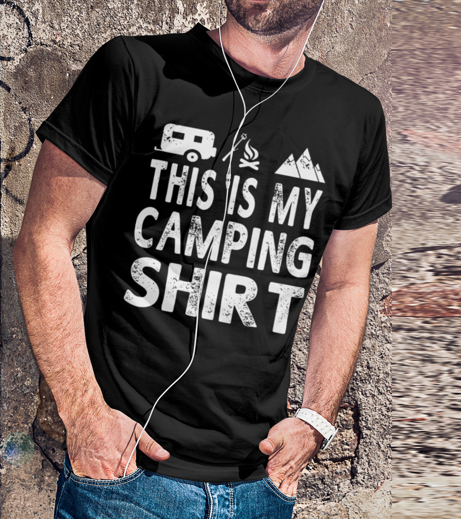 This Is My Camping Shirt Campfire Mountains Camper T-Shirt