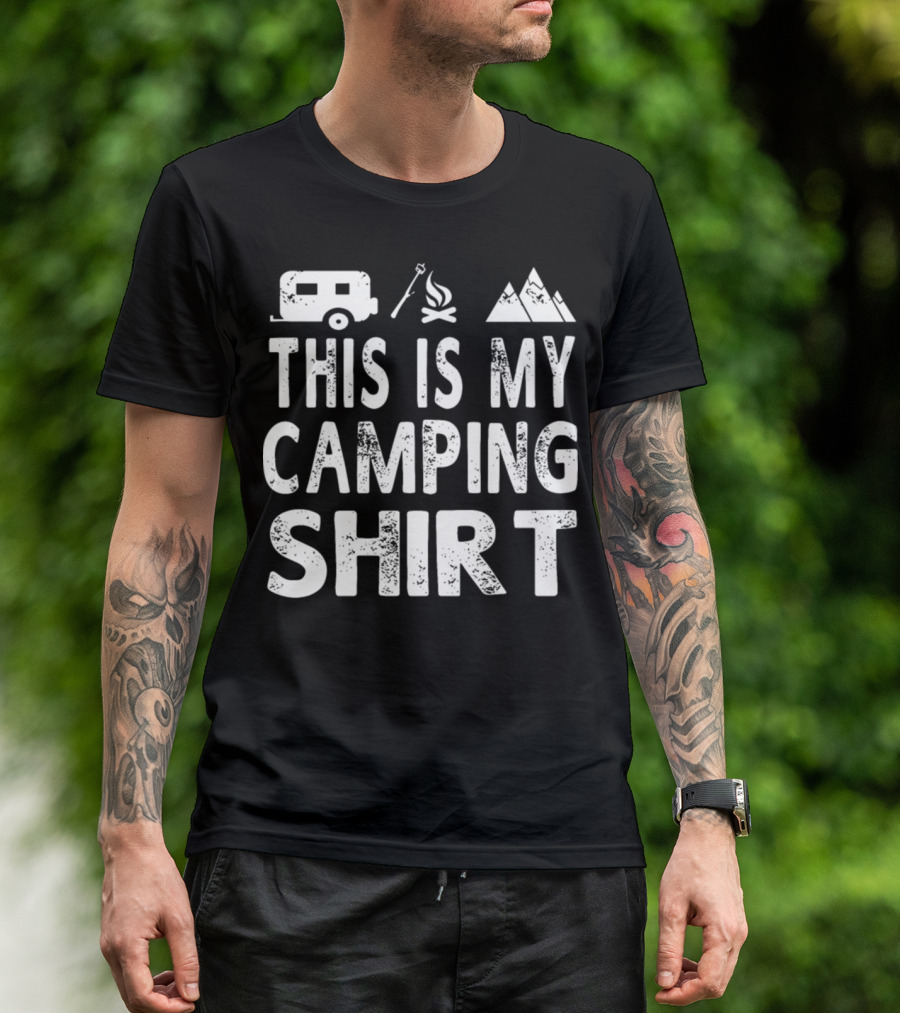 This Is My Camping Shirt Campfire Mountains Camper T-Shirt