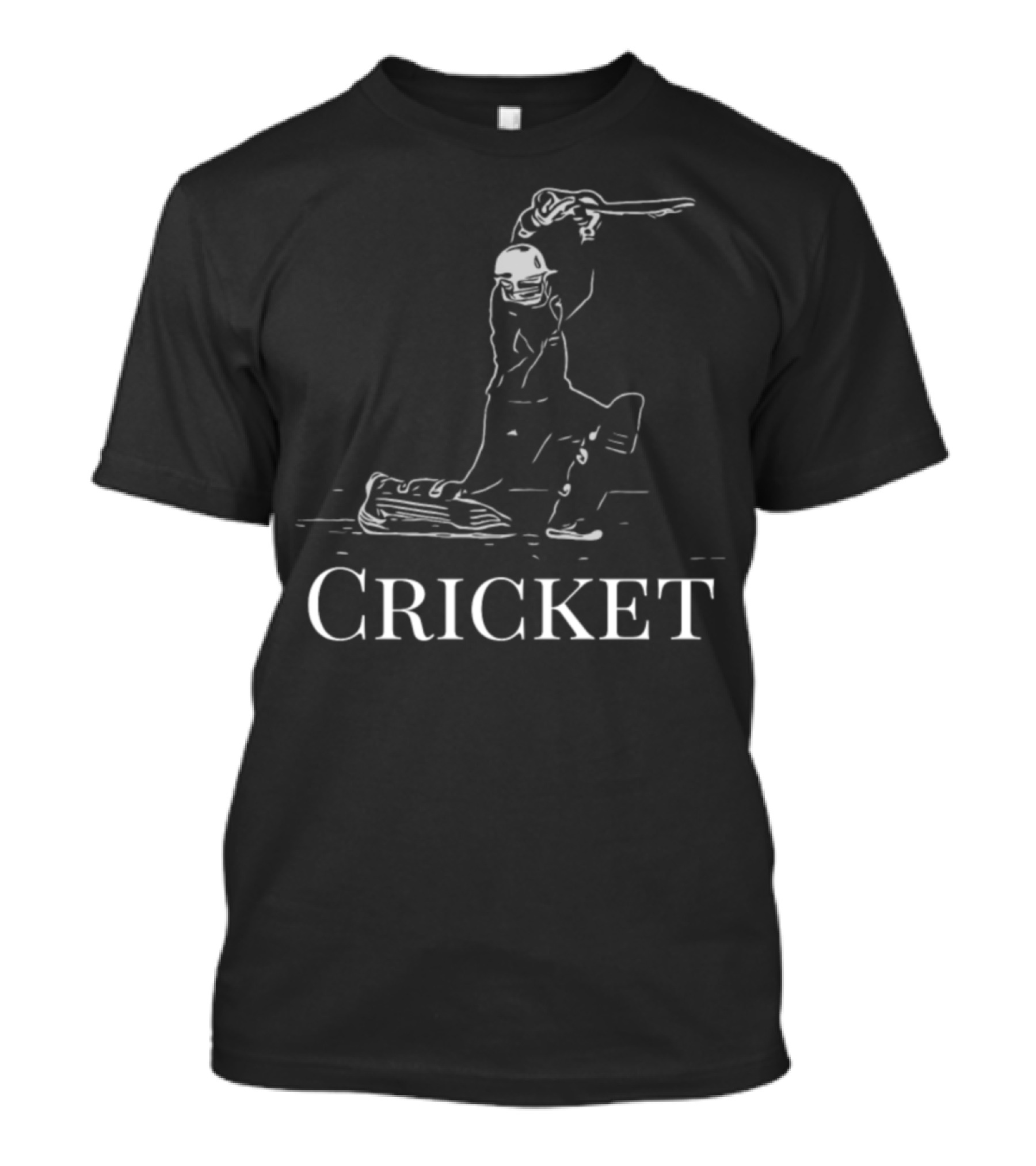 Cricket Batsman Cricketer Style Dynamic Action Pose T-Shirt