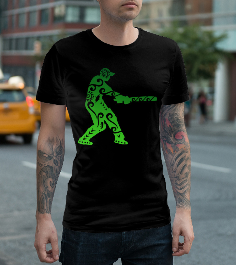 Cricket Player Maori Tribal Tattoo T-Shirt