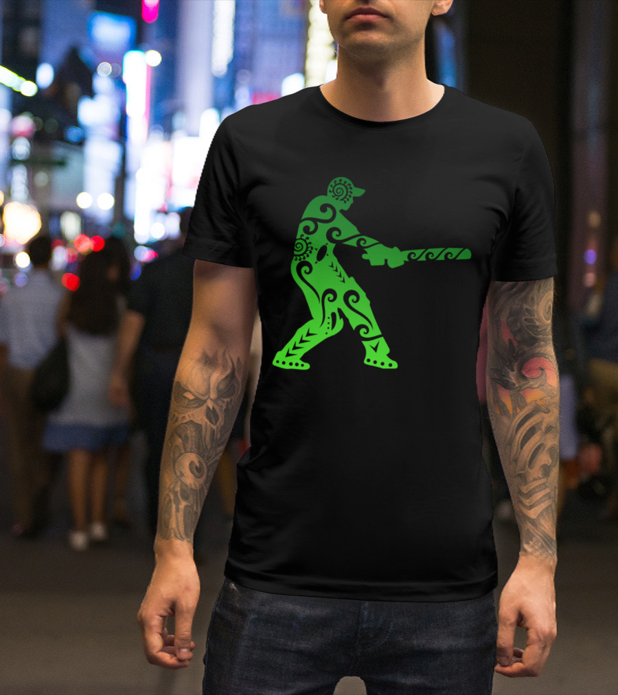 Cricket Player Maori Tribal Tattoo T-Shirt