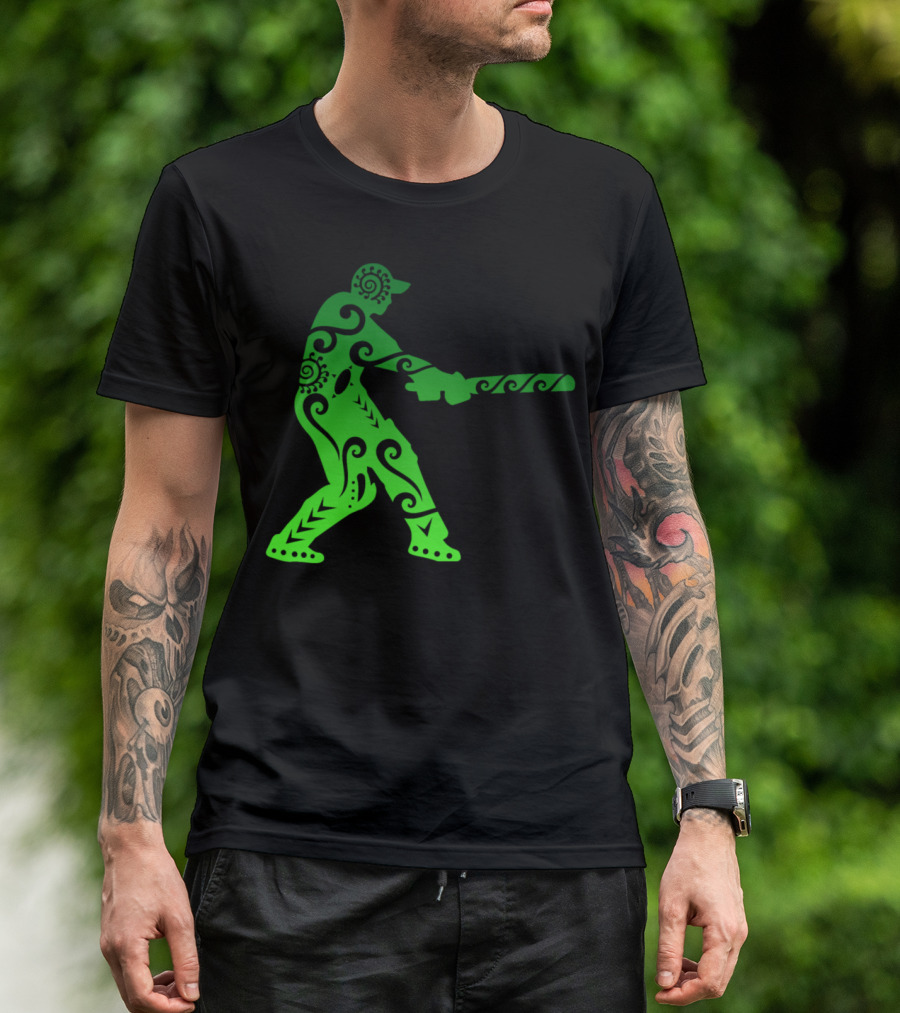 Cricket Player Maori Tribal Tattoo T-Shirt