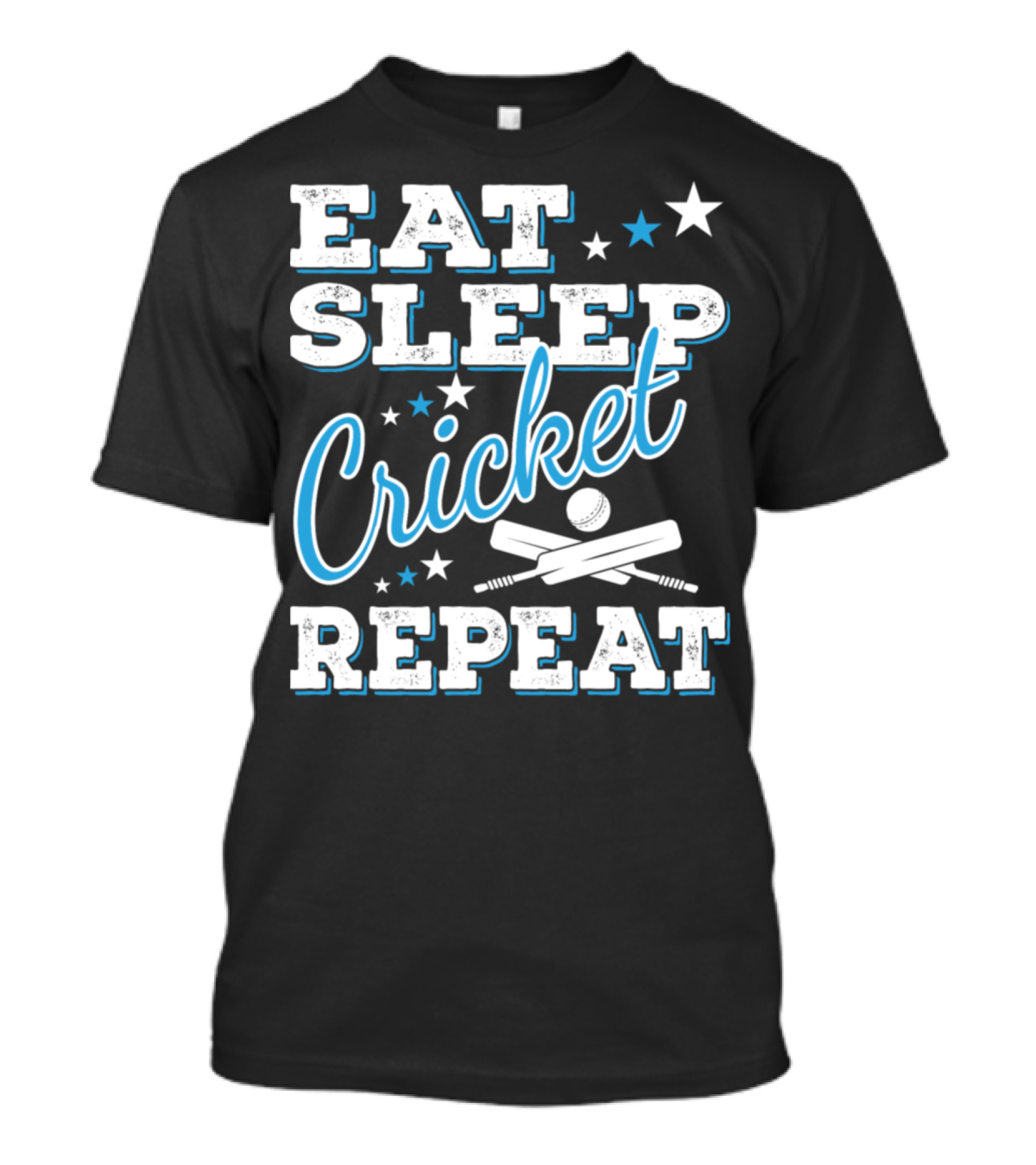 Eat Sleep Cricket Repeat Fun Quotes Players Teams T-Shirt