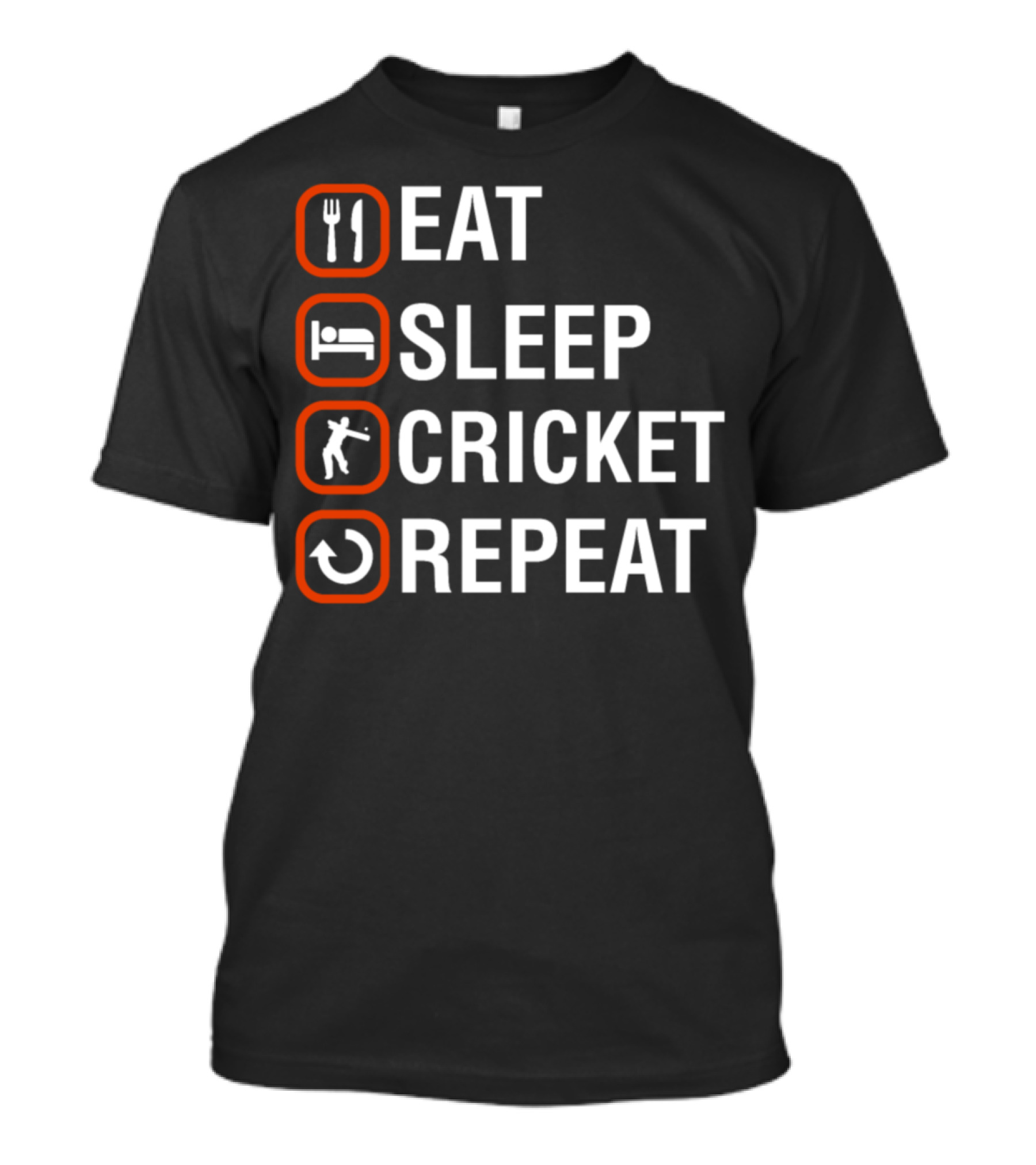 Eat Sleep Cricket Repeat Funny Xmas Present T-Shirt