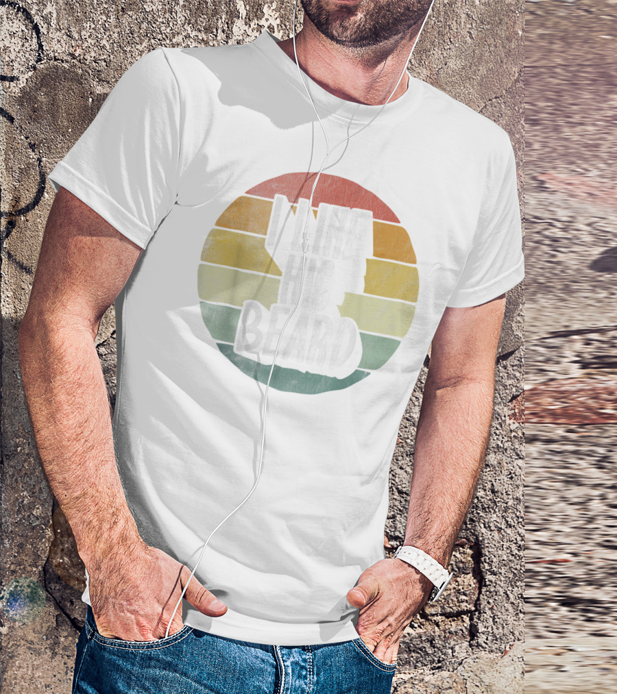 I Like His Beard Retro Style Matching Couple T-Shirt
