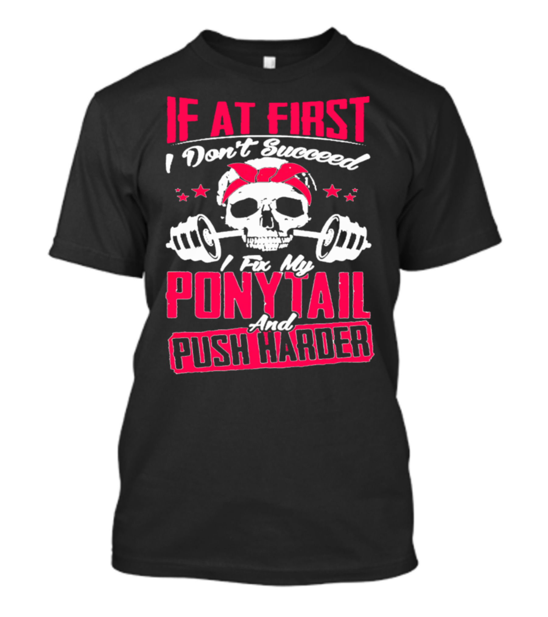 If At First I Don’t Succeed Fix My Ponytail And Push Harder T-Shirt