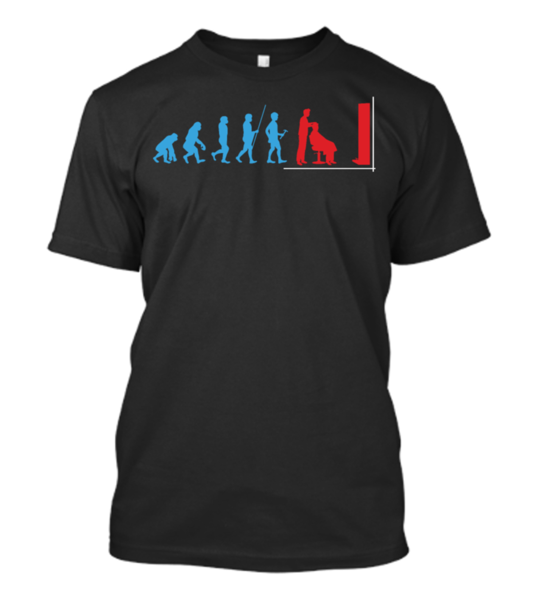 Evolution Of Hair Cut Stylist Hairdresser Barbershop T-Shirt