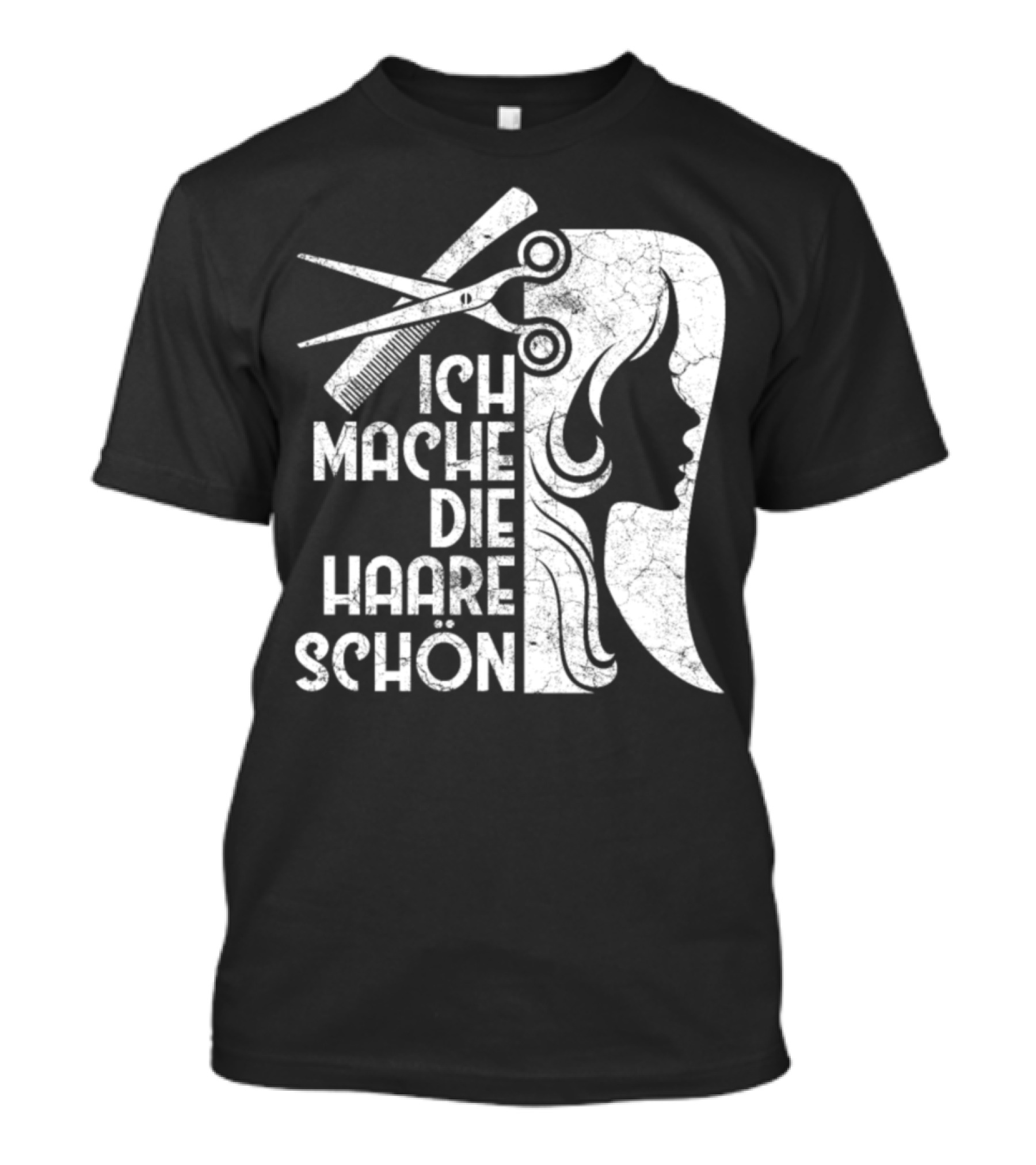 Hair Stylist Funny German Barber Ich Mache Die Haare Schön T-Shirt