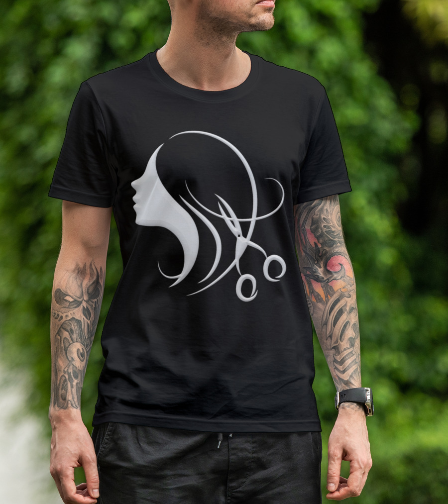 Hair Stylist Scissors And Profile T-Shirt