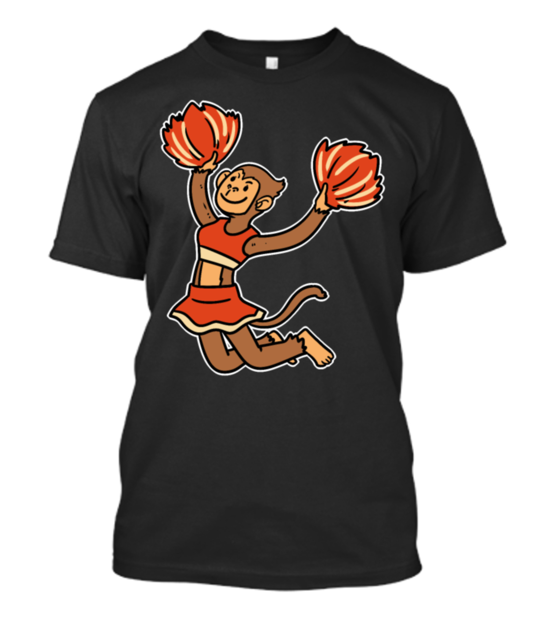 Monkey Cheerleader Football Dance Cheerleading T-Shirt