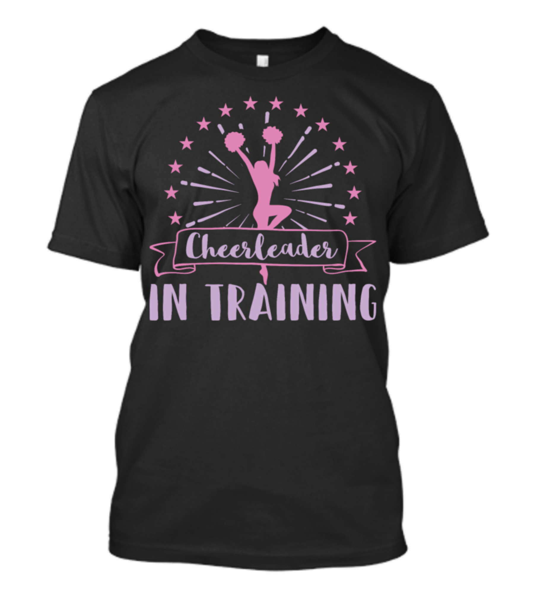 Cheerleader In Training Pom Pom Stars Banner T-Shirt