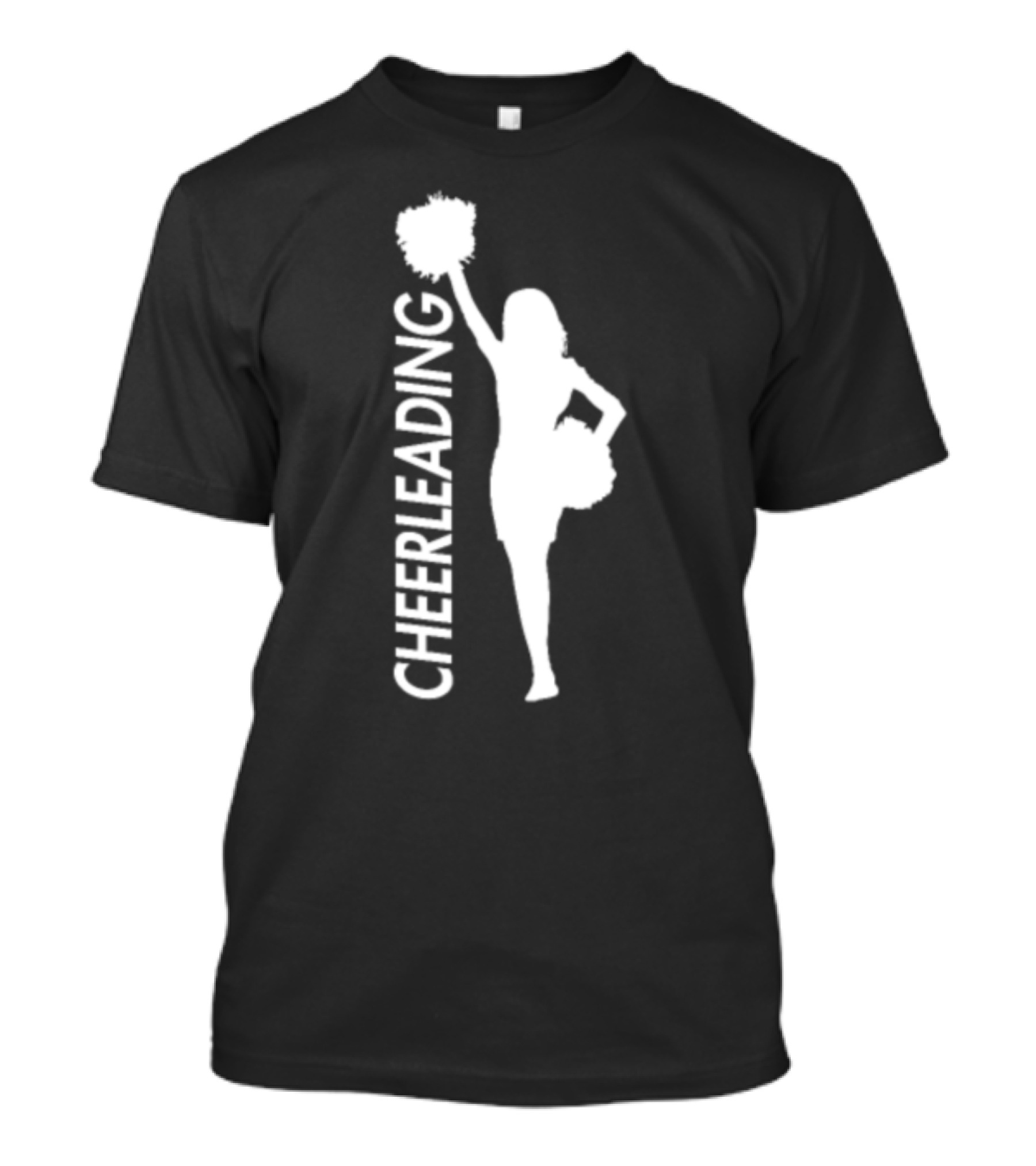 Cheerleading Silhouette Pom Poms T-Shirt