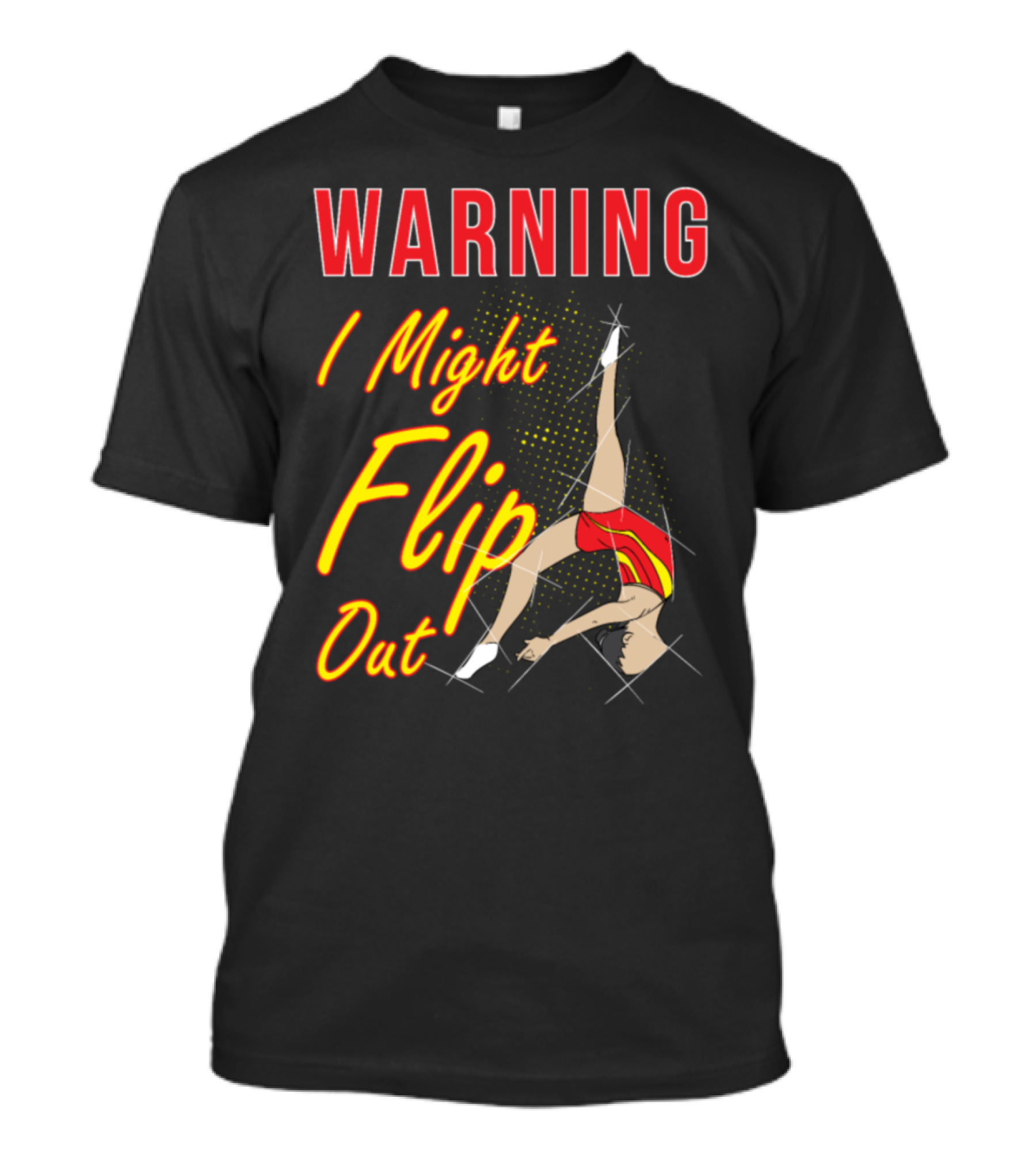 WARNING I Might Flip Out Cheerleading Acrobatic Move T-Shirt