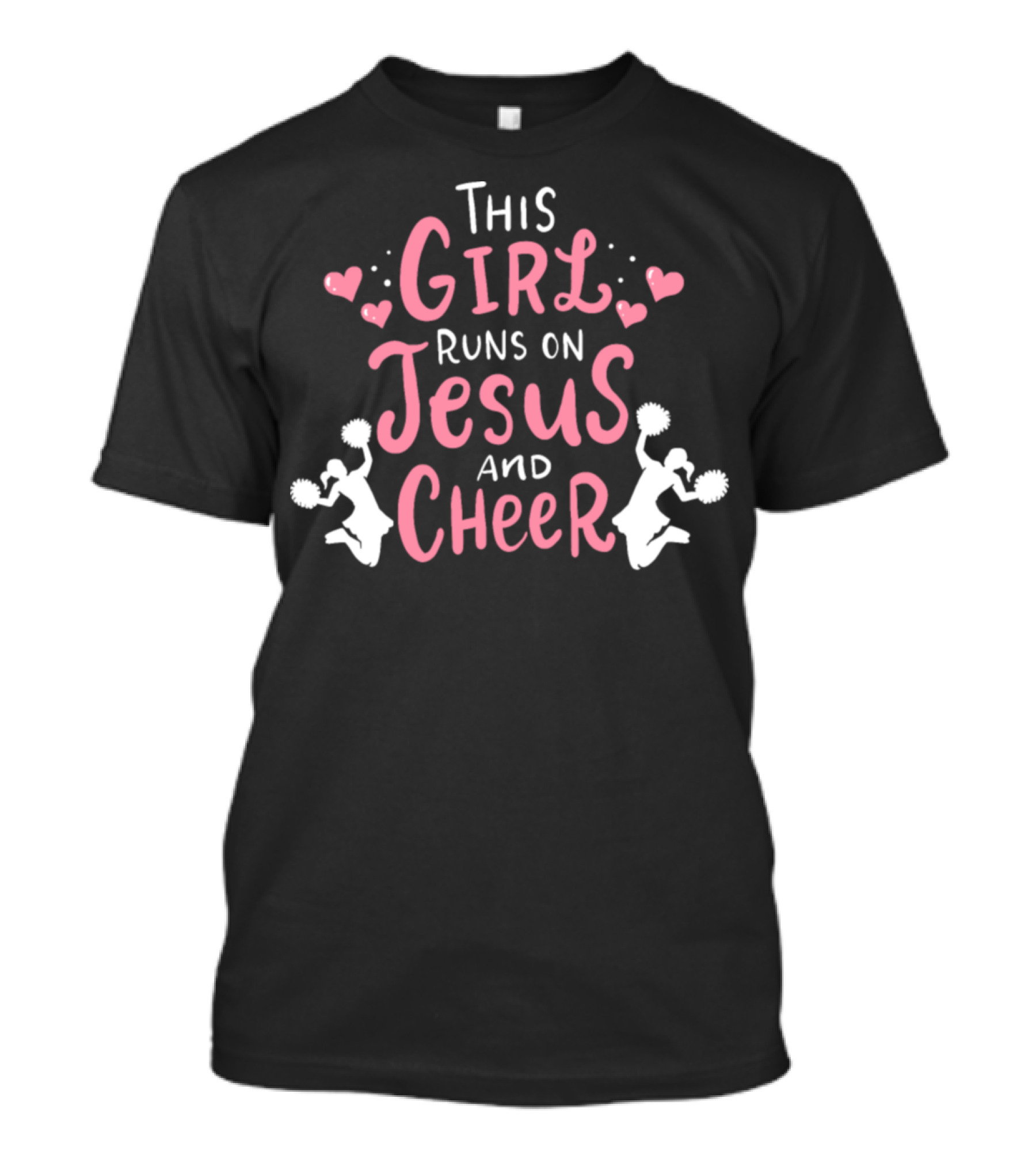 This Girl Runs On Jesus And Cheer T-Shirt