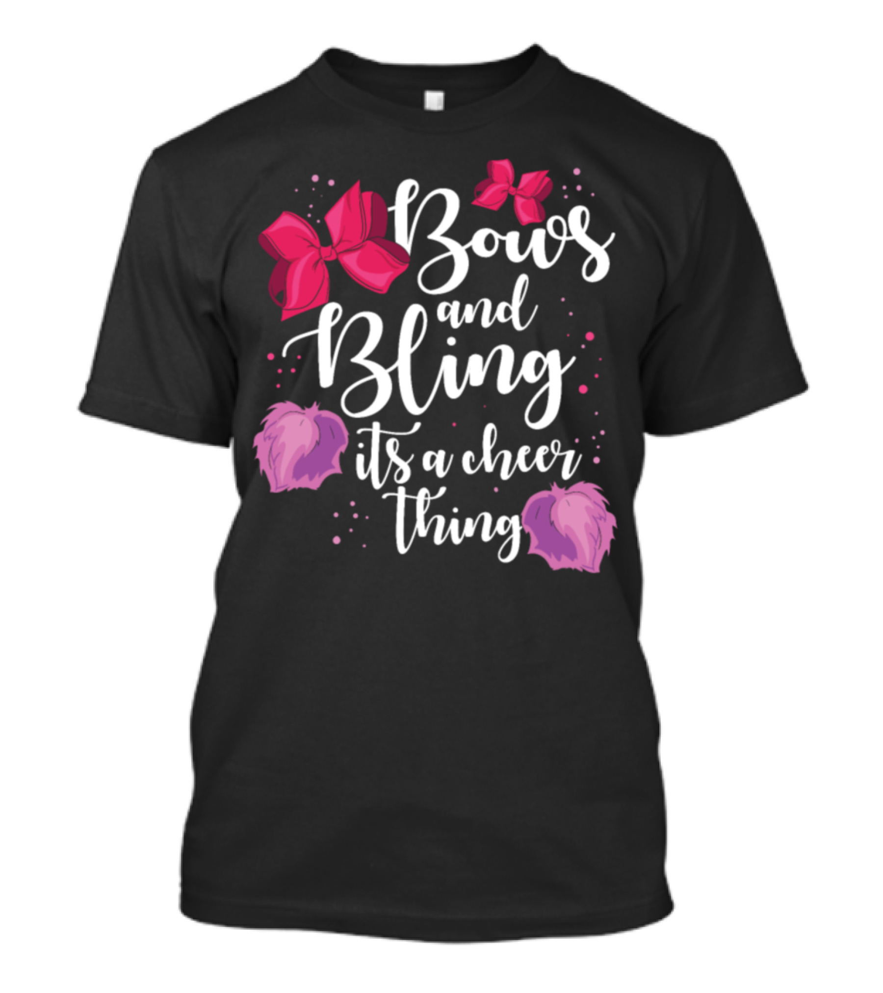 Bows And Bling It's A Cheer Thing Cheerleader Pompom T-Shirt