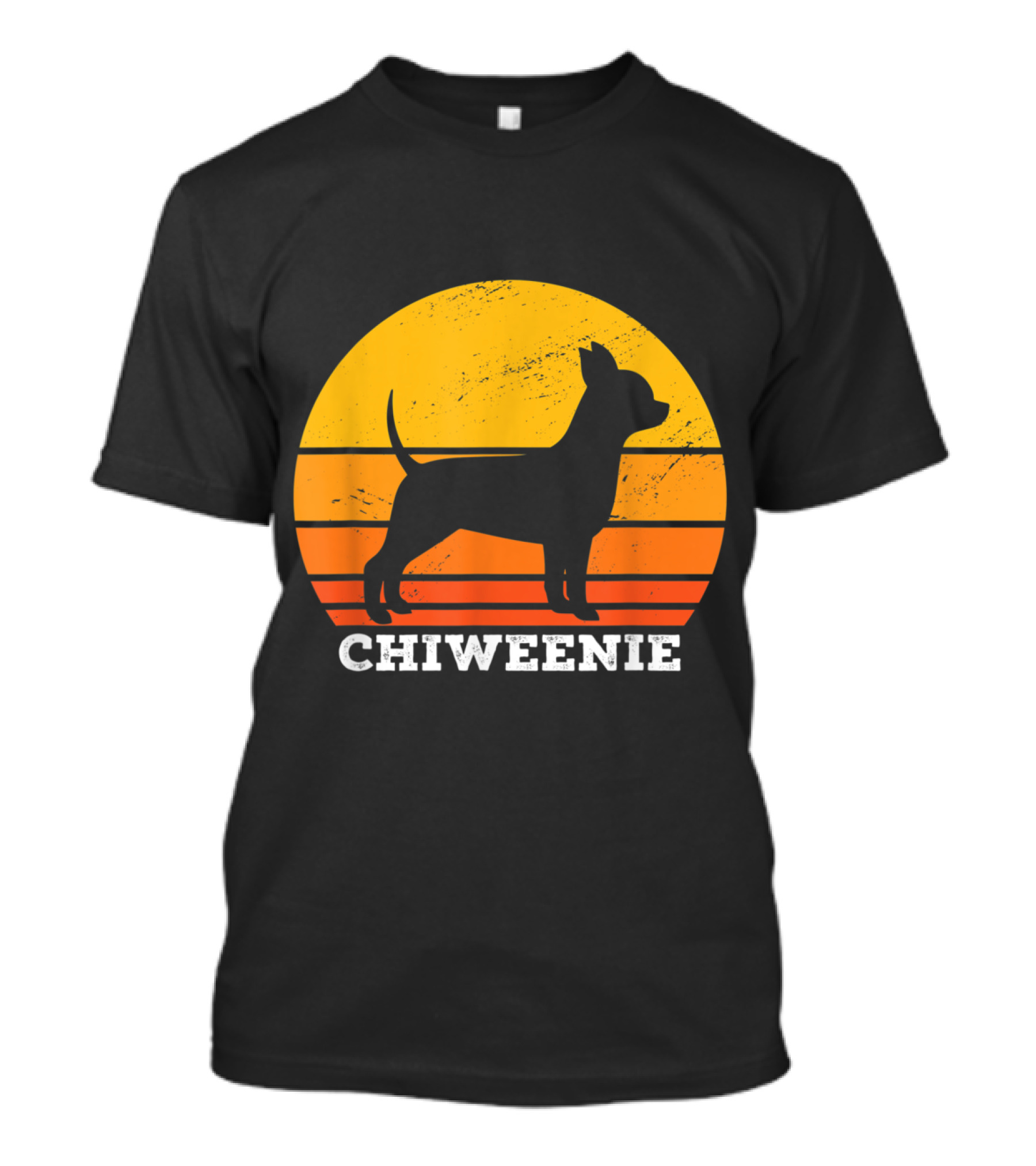 Chiweenie Sunset Retro Vintage Chiweenie Dog T-Shirt