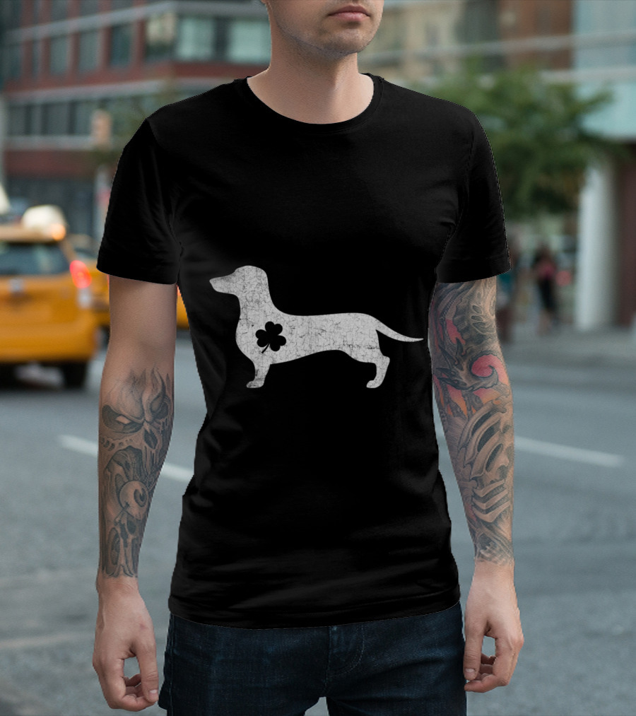 Dachshund Shamrock St Patrick Day Irish T-Shirt