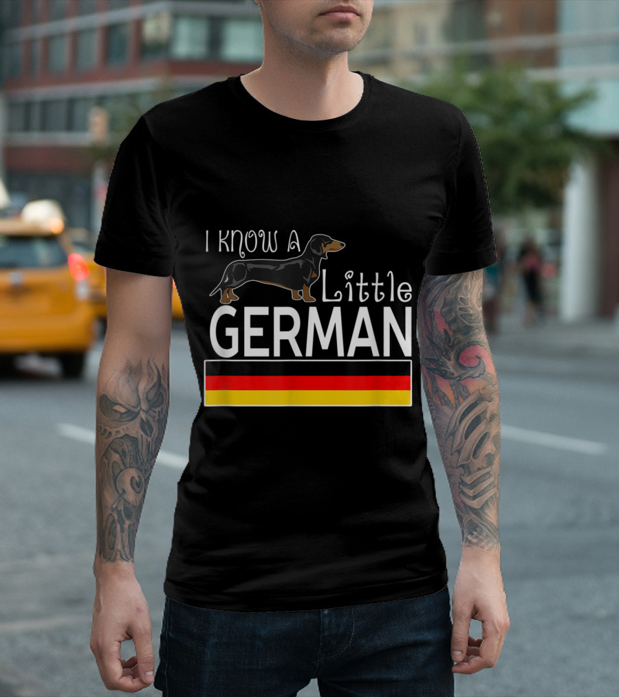 I Know A Little German Dachshund Flag T-Shirt