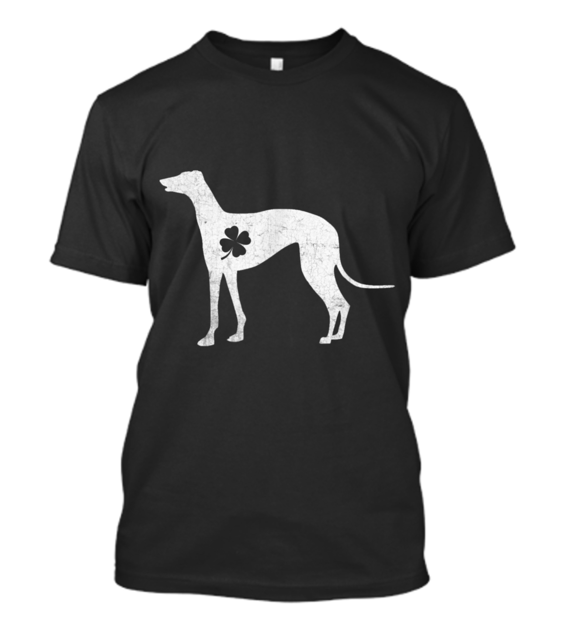 Greyhound With Four-Leaf Clover Irish Patrick Day T-Shirt