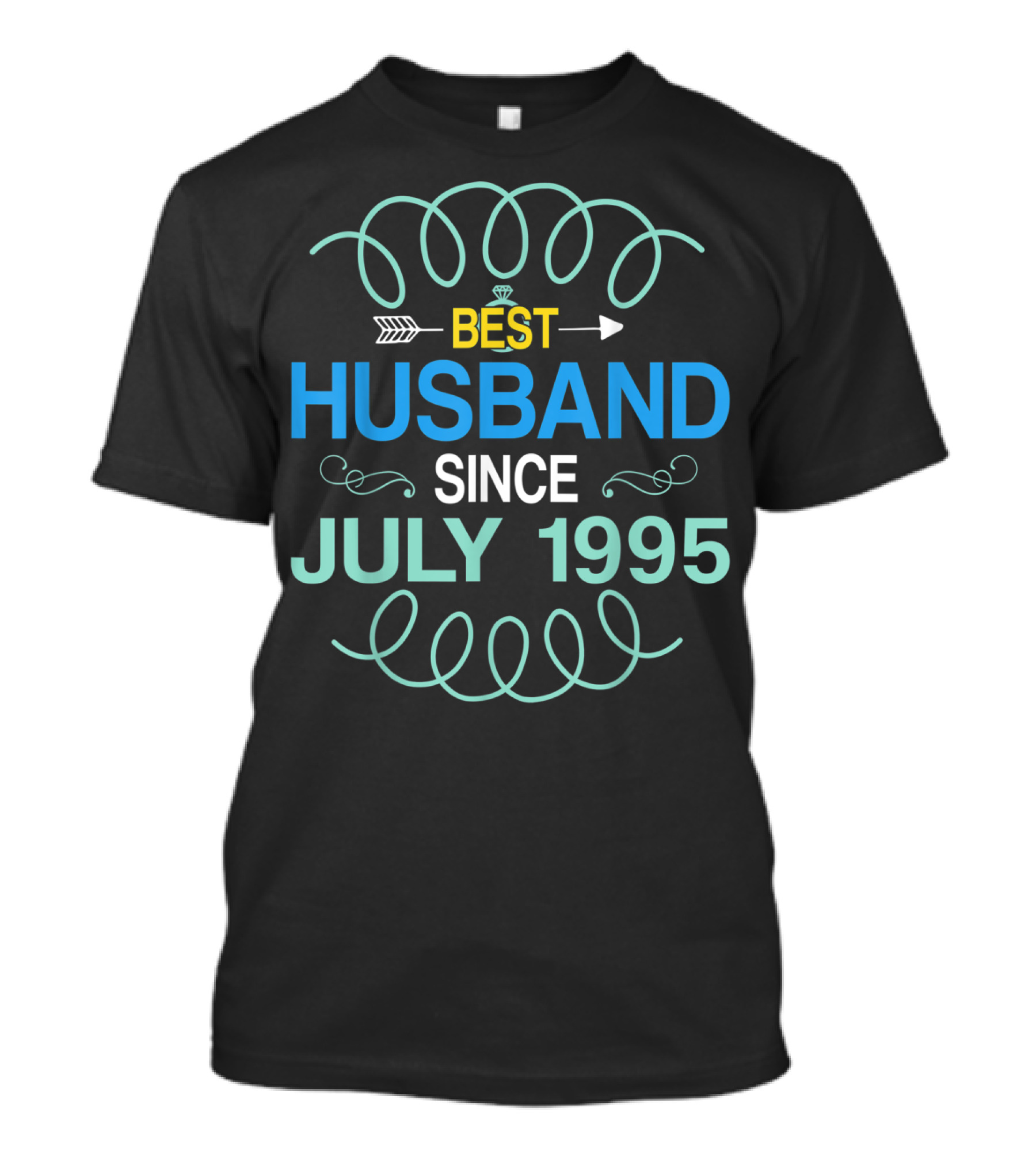 Best Husband Since July 1995 24th Wedding Anniversary T-Shirt