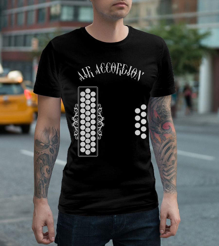 Air Accordion Button Design Fiesta T-Shirt