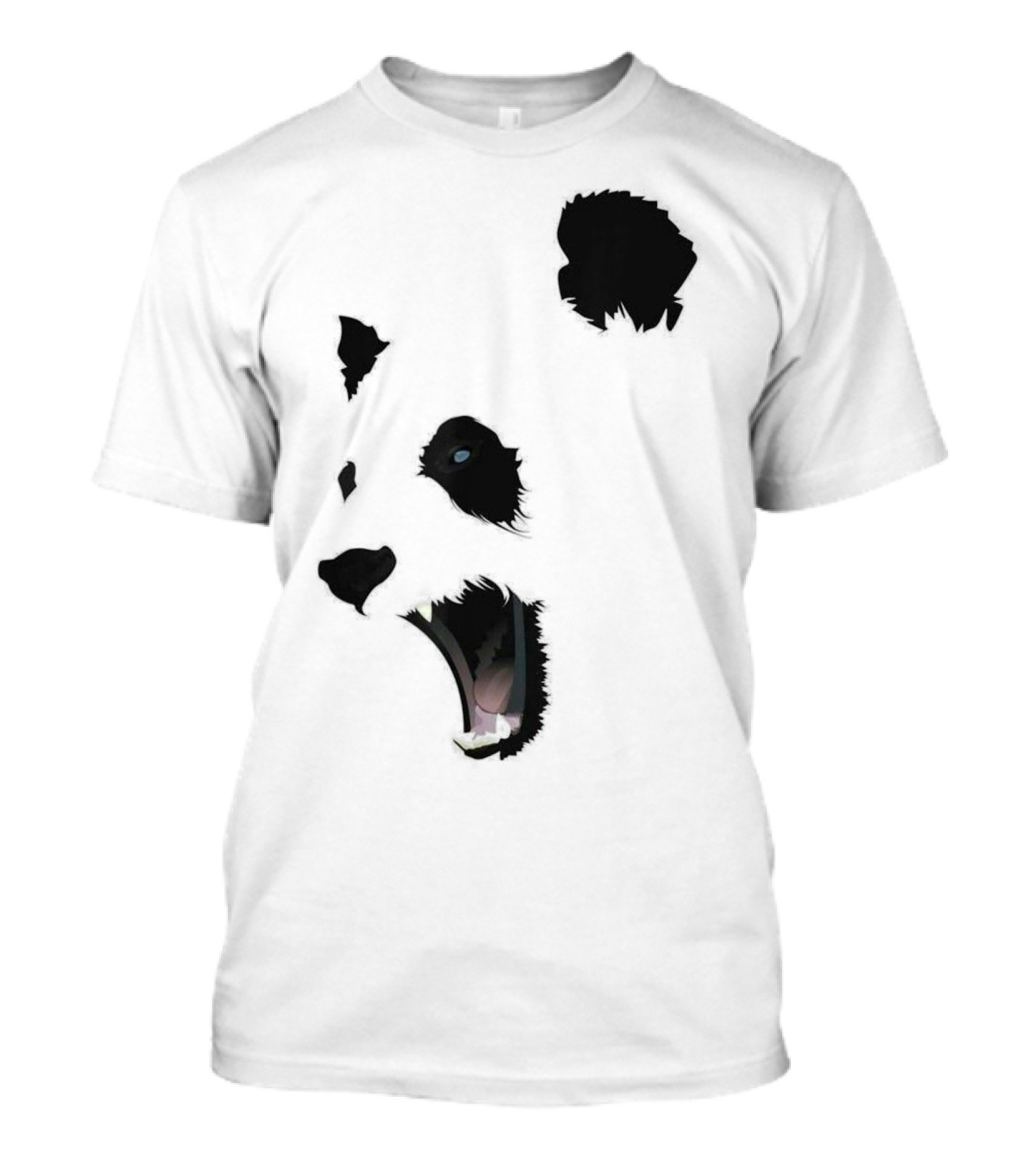 Halloween Angry Panda Bear Face T-Shirt