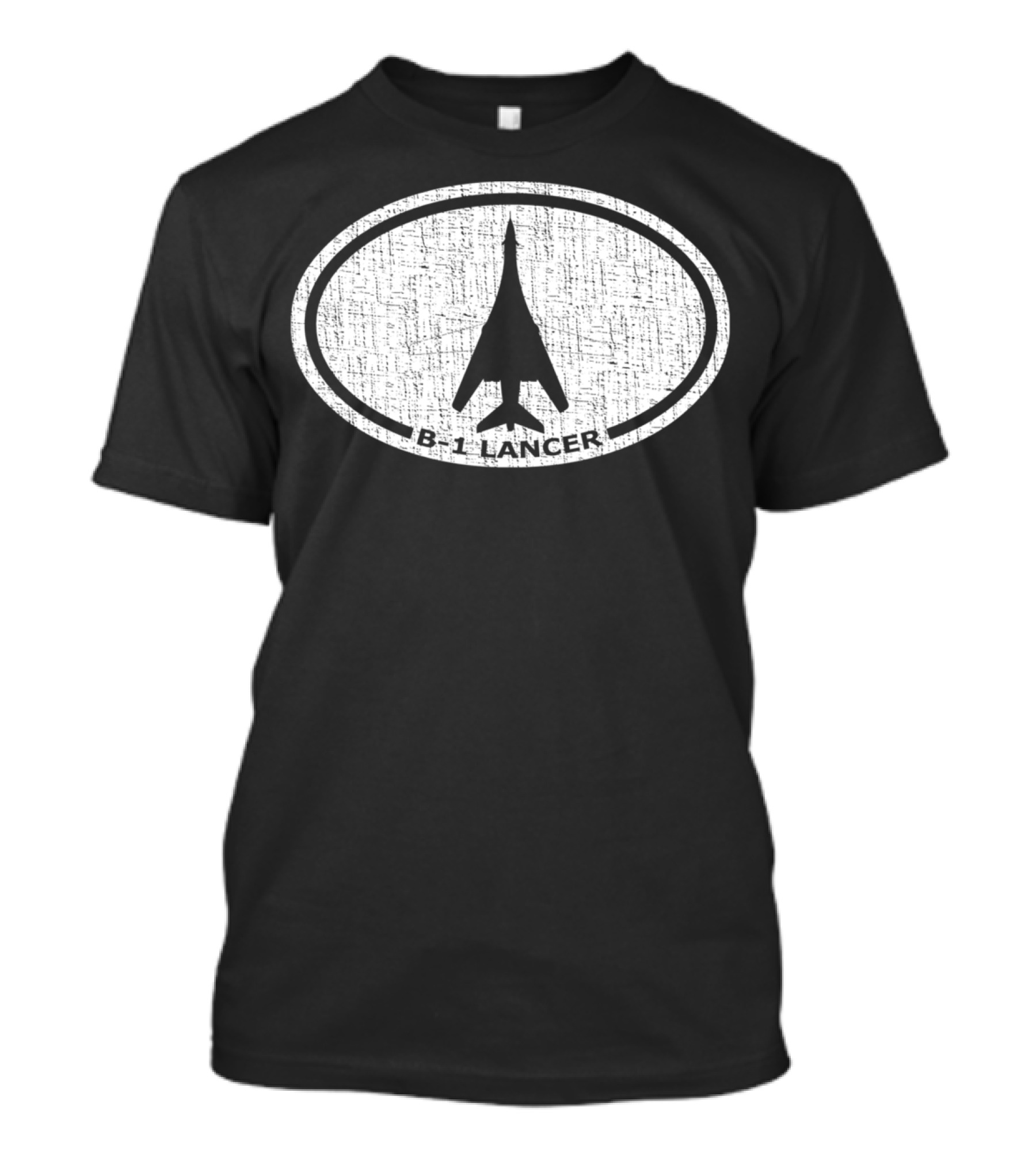 B-1 Lancer Silhouette Oval Logo Heavy Bomber Airplane T-Shirt