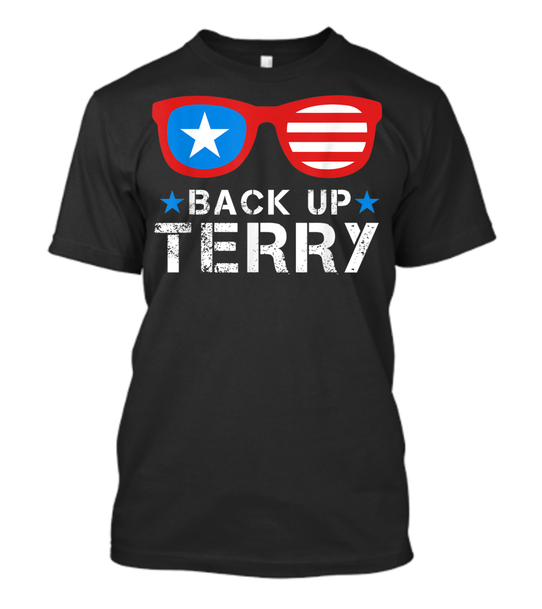 Back Up Terry American Flag Sunglasses USA 4th Of July T-Shirt