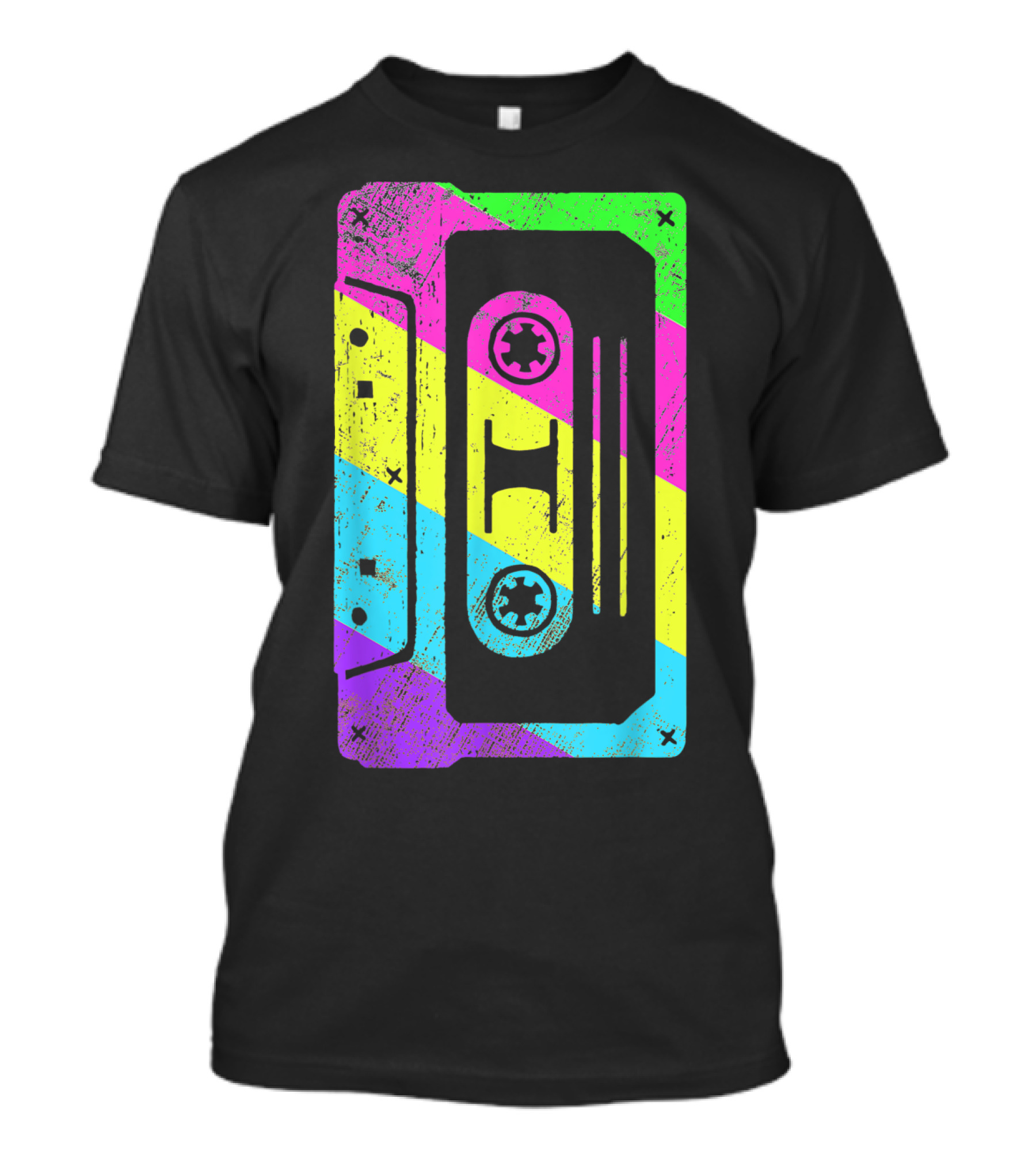 Retro Cassette Tape Costume Vintage 80s 90s Multicolor T-Shirt