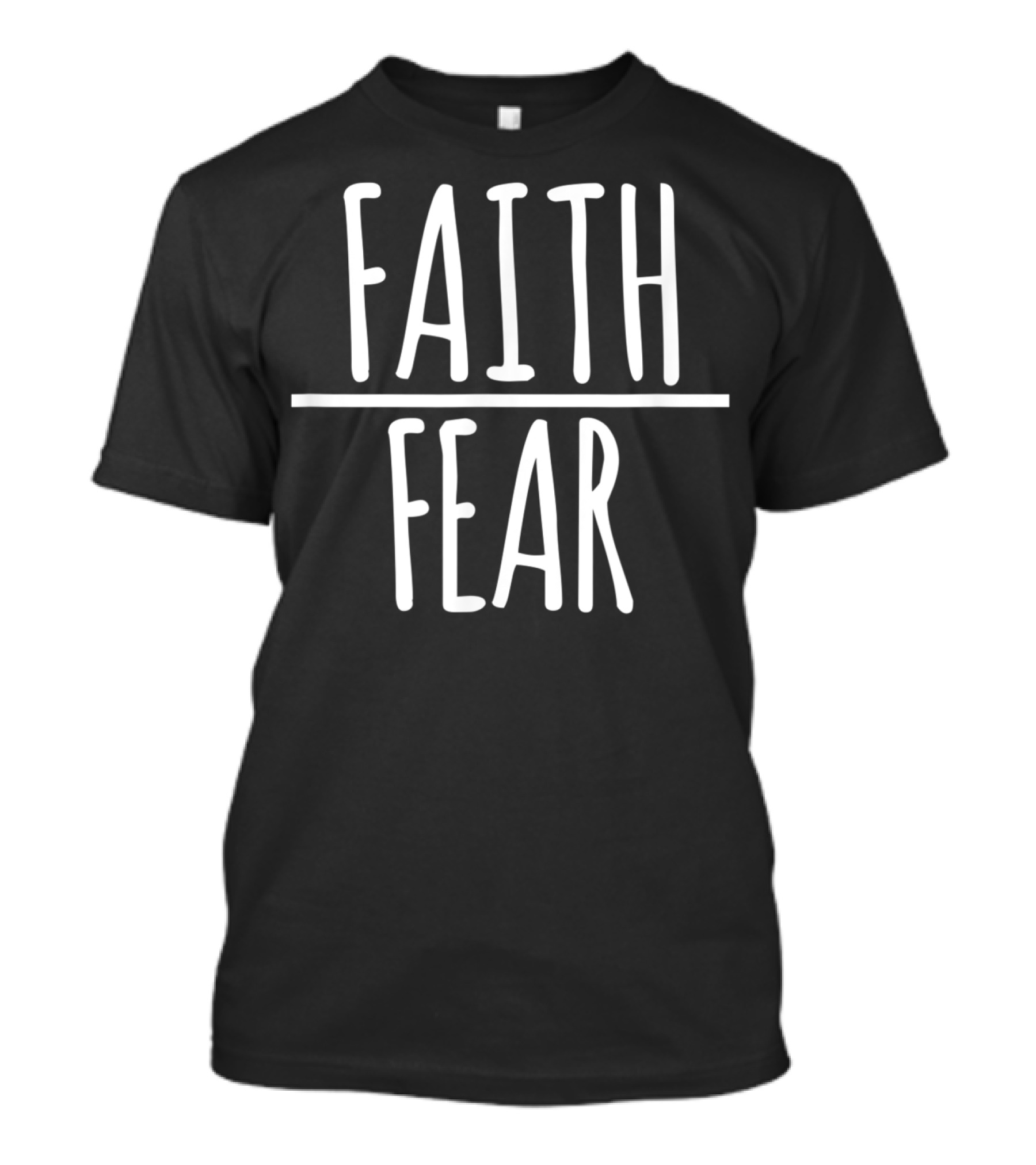 Faith Over Fear Christian Simple Blessed Inspirational T-Shirt