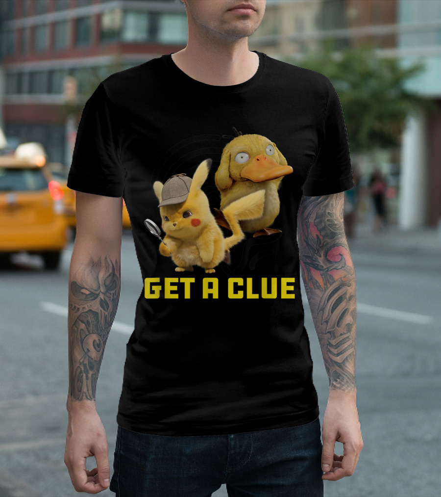 Detective Pikachu and Psyduck Get a Clue Adventure T-Shirt