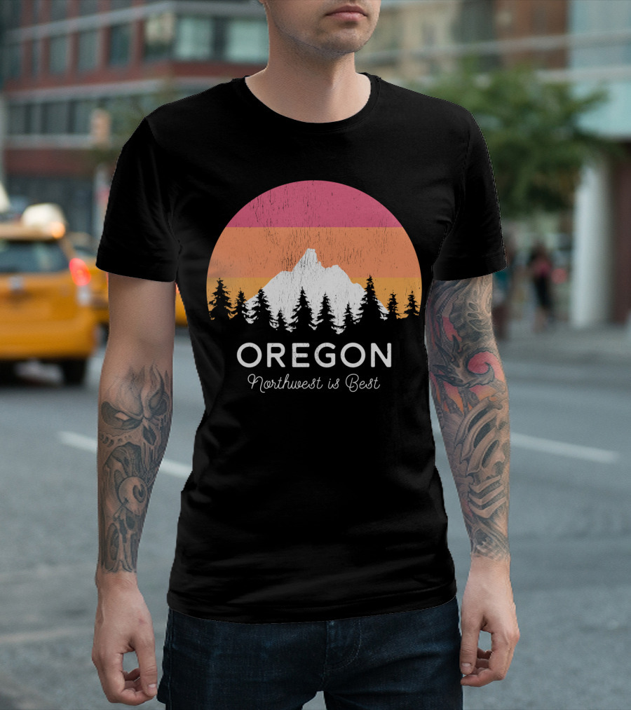 Oregon Northwest Is Best Distressed Magic Hour T-Shirt