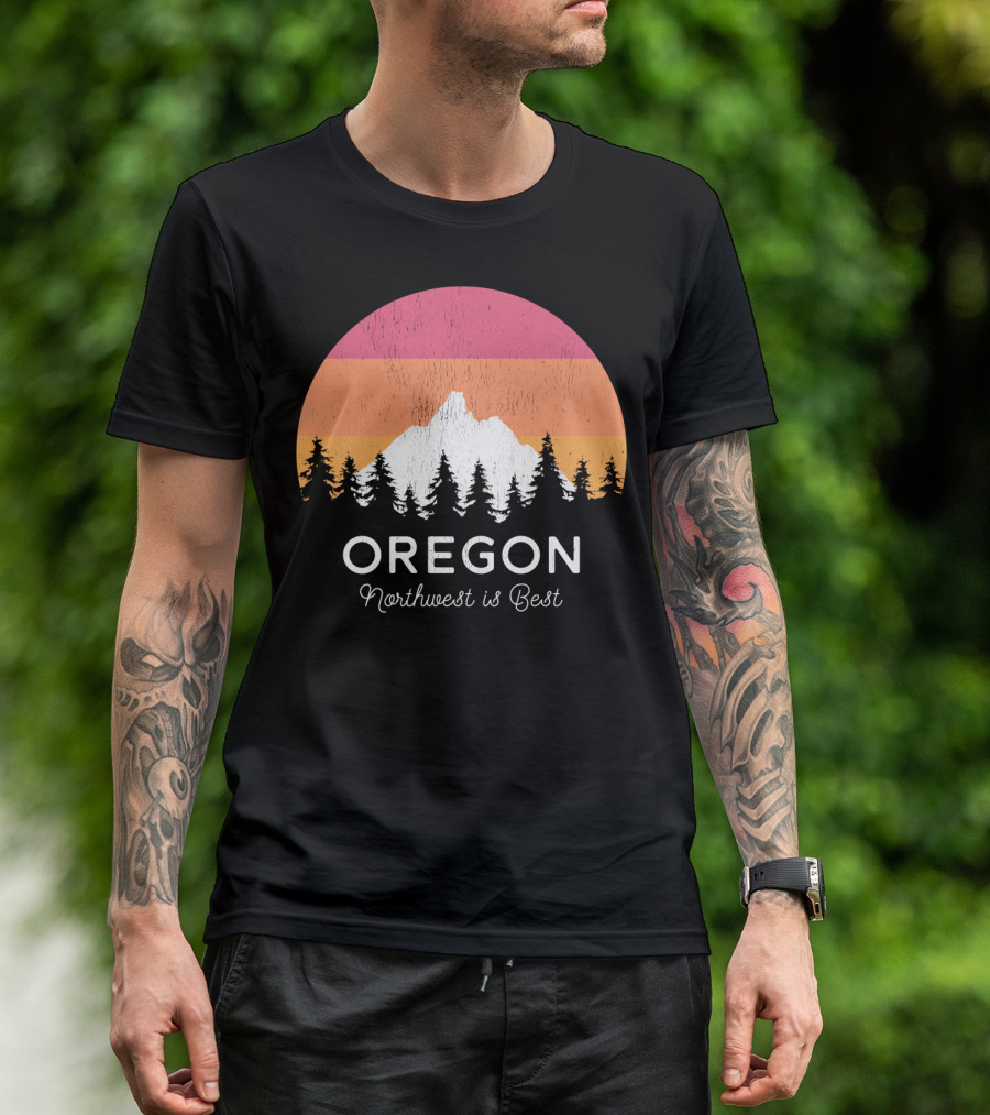 Oregon Northwest Is Best Distressed Magic Hour T-Shirt