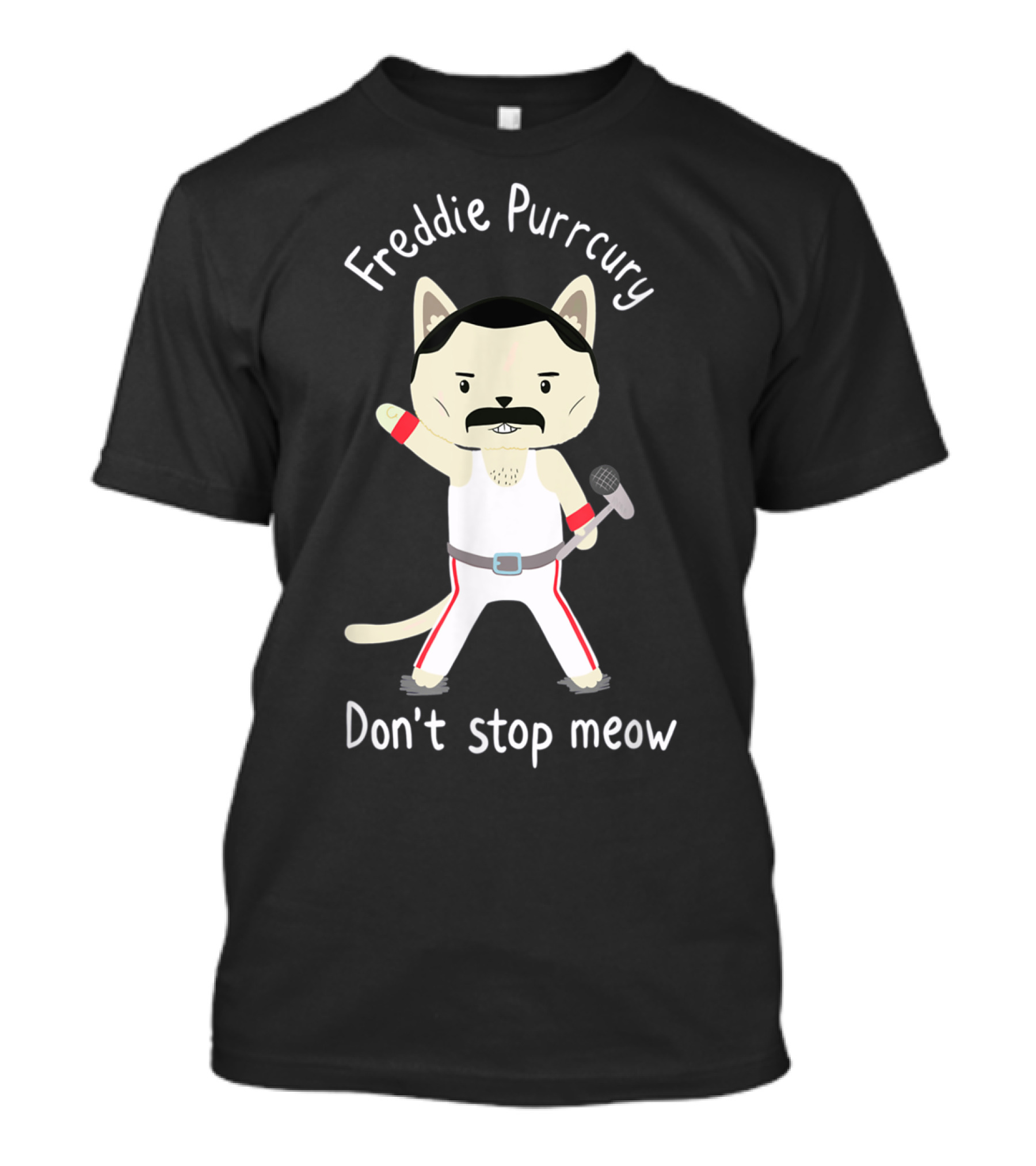 Freddie Purrcury Don't Stop Meow T-Shirt