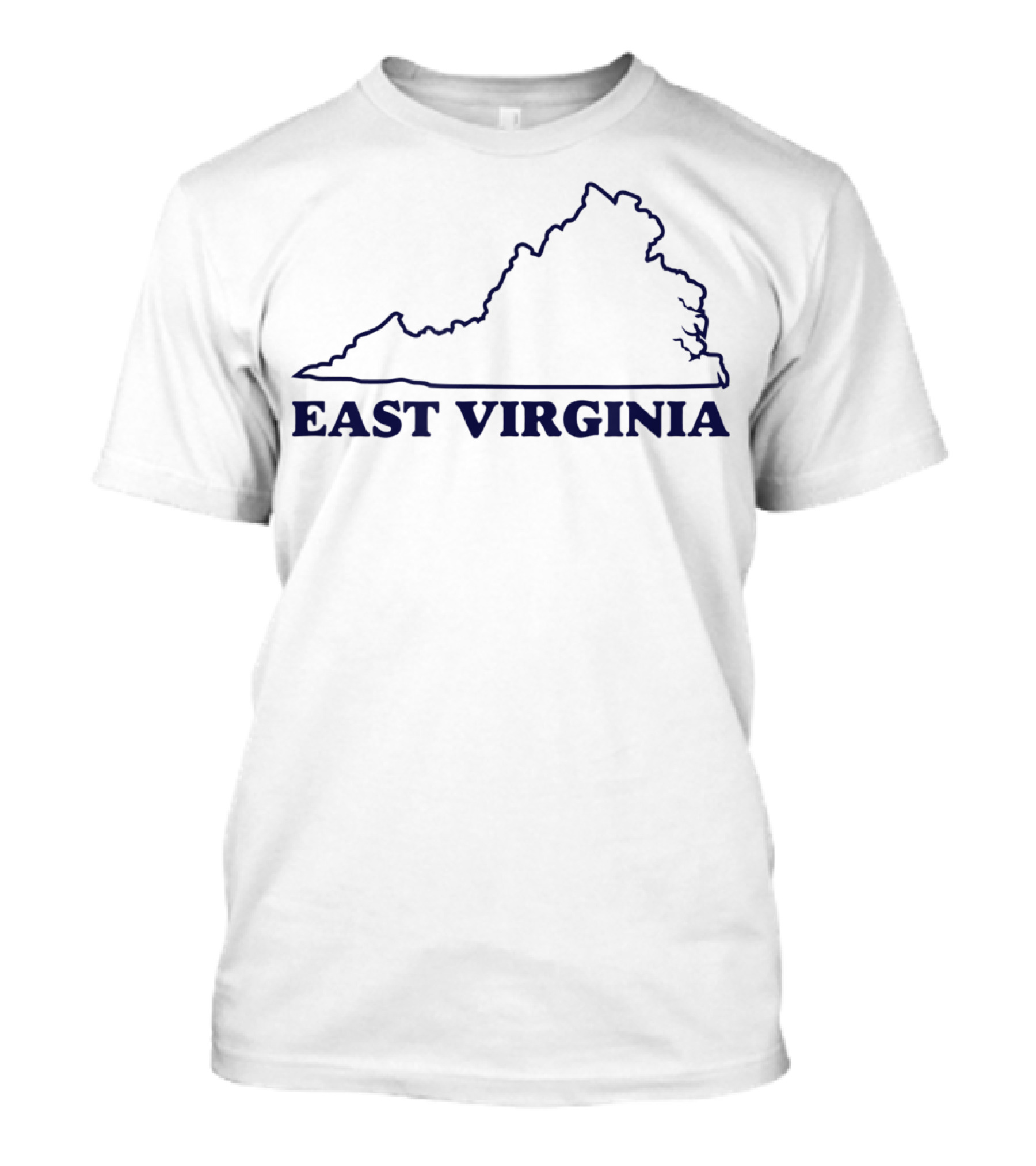 East Virginia Funny Virginian USA Geography Outline Map T-Shirt