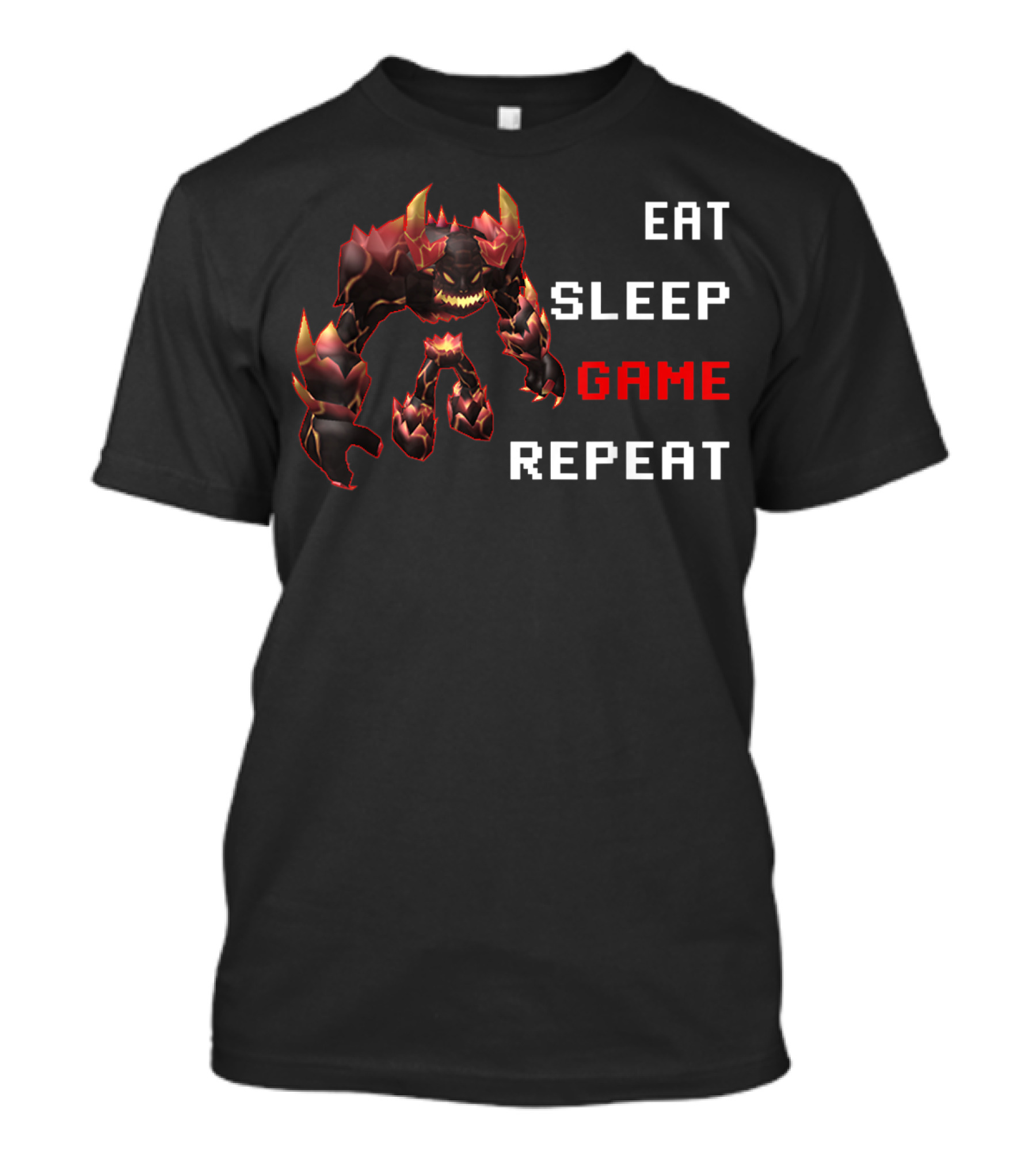Eat Sleep Game Repeat Video Gamer Monster T-Shirt