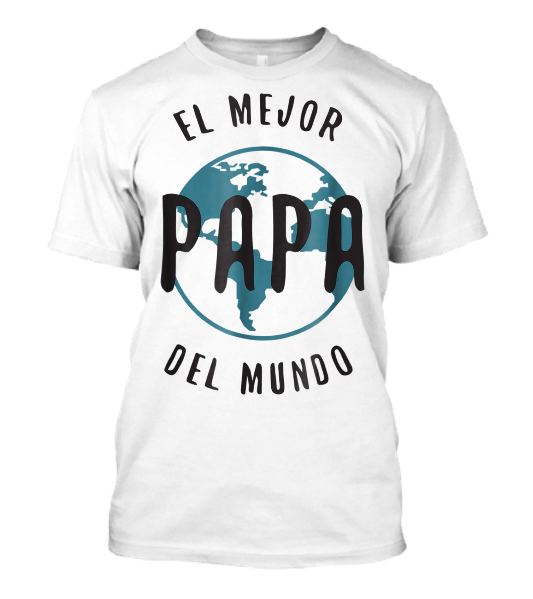 El Mejor Papa Del Mundo Globe Father's Day Love T-Shirt