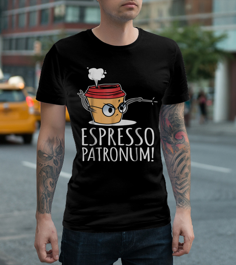 Espresso Patronum Coffee Magic Wand Wizardry T-Shirt
