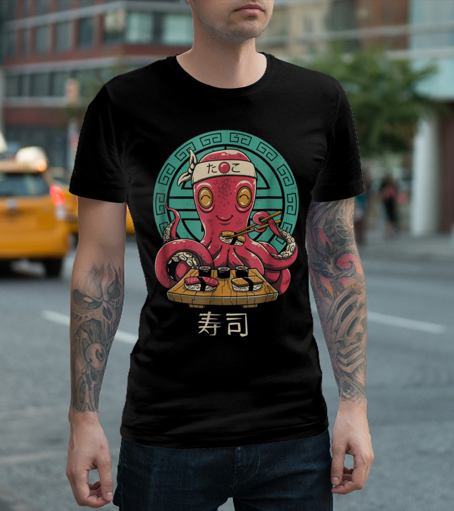 Octo Sushi Bar Tako Kanji T-Shirt