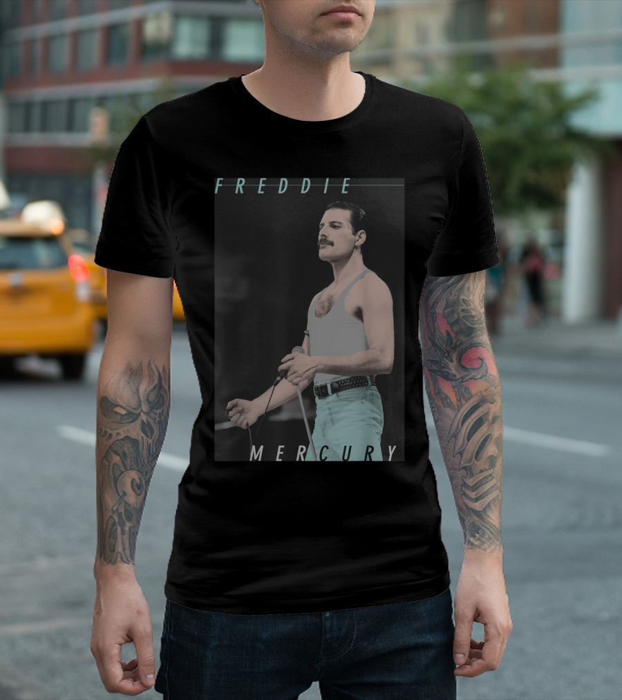 Freddie Mercury Live Blue Jeans T-Shirt