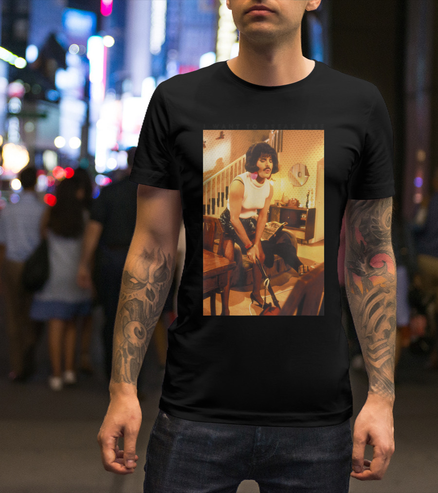 Freddie Mercury I Want To Break Free Vacuuming Scene T-Shirt
