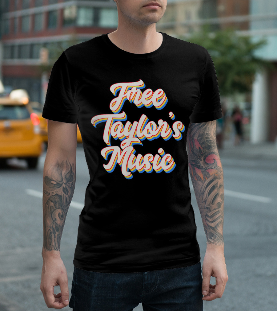 Free Taylor's Music Retro 3D Text T-Shirt