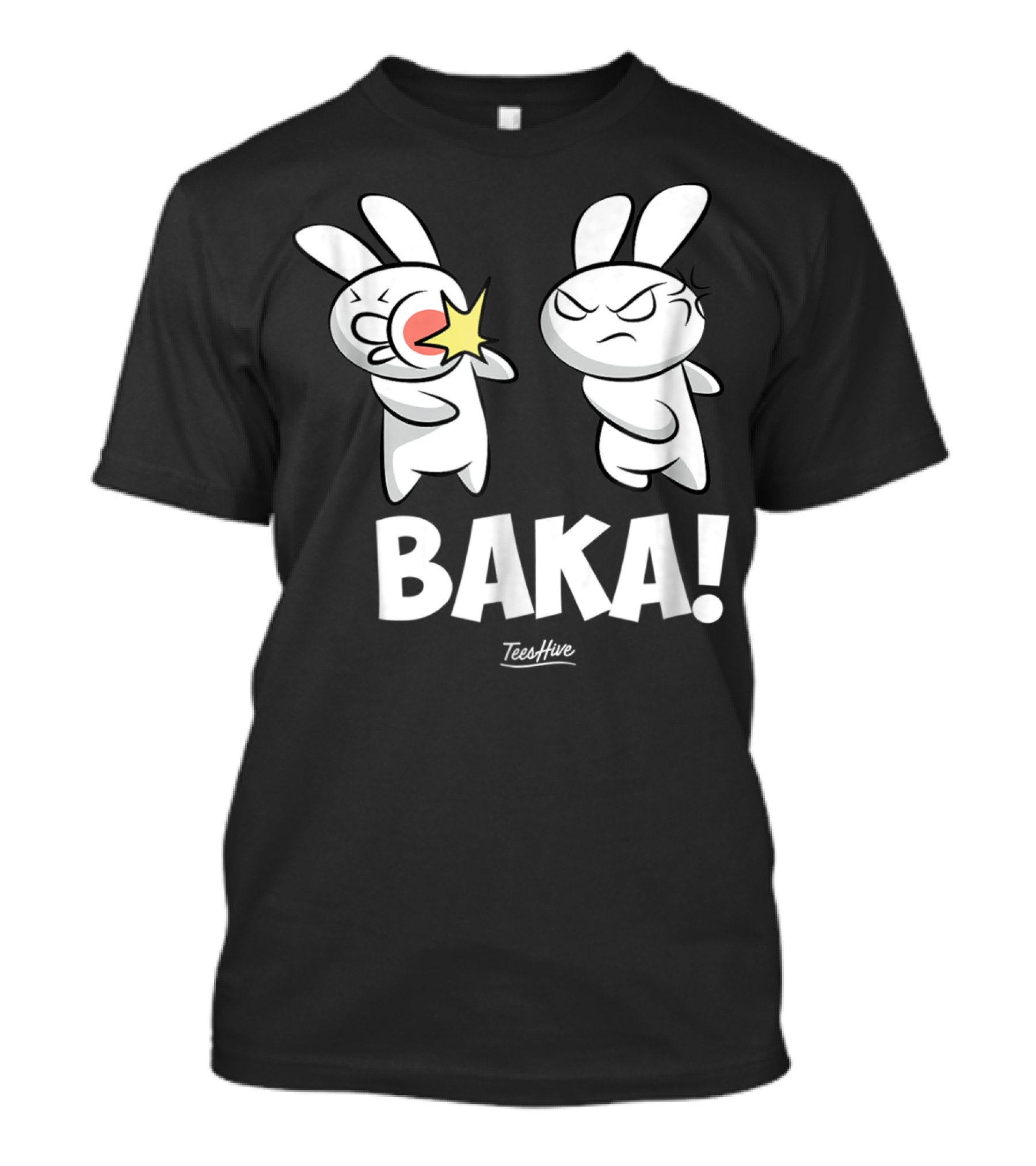 Baka Rabbit Anime Japanese Funny TeesHive Baka T-Shirt