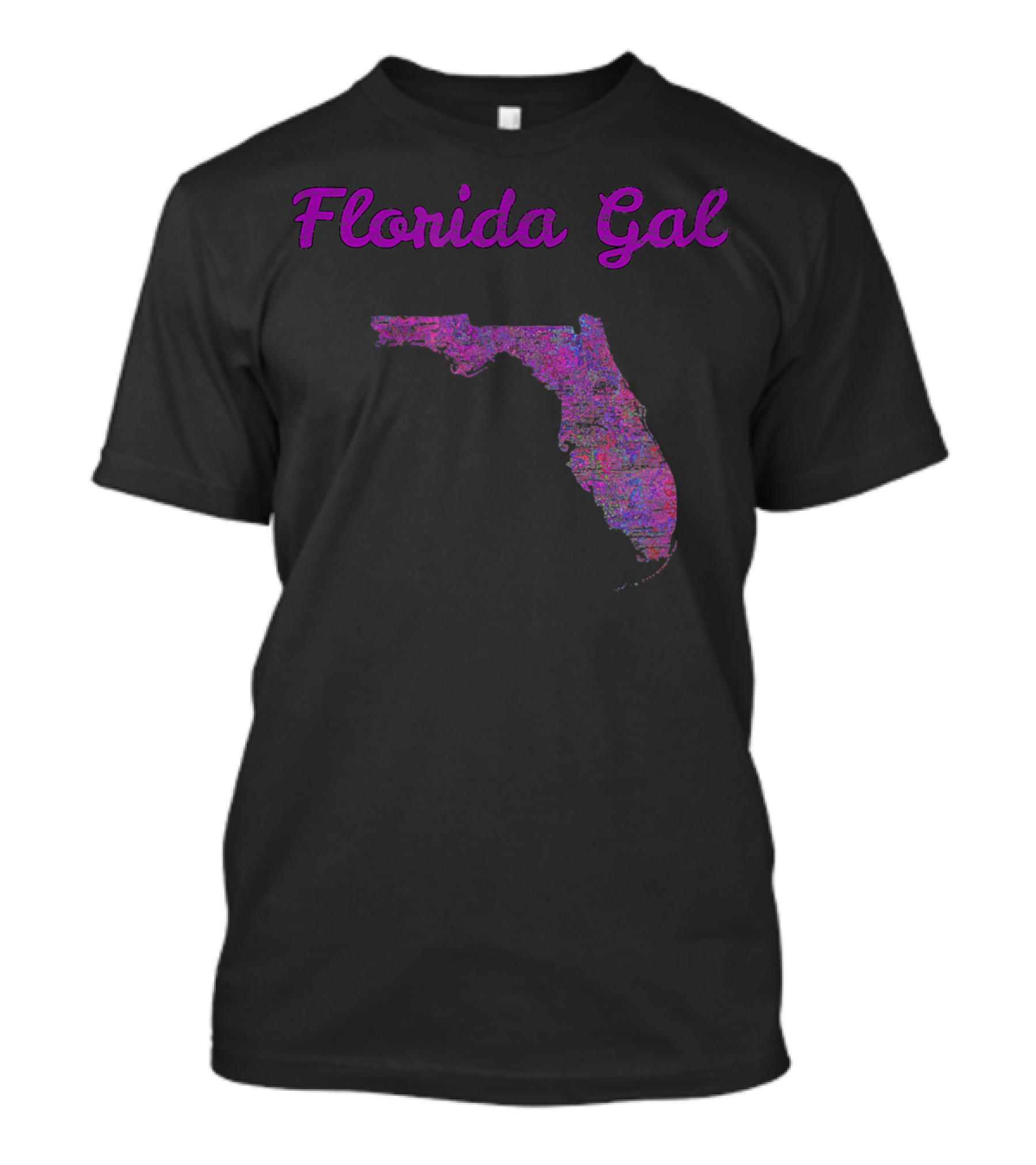 Florida Gal Colorful Florida Map T-Shirt