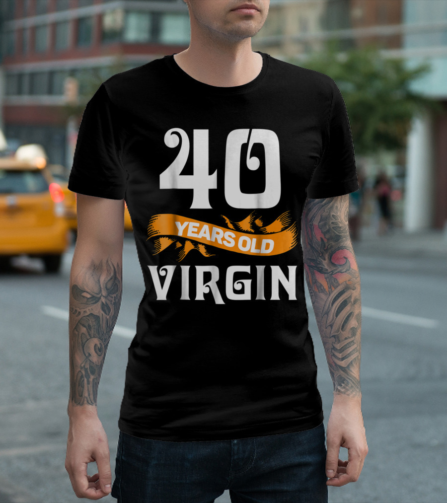 40 Years Old Virgin Funny Perfectly Aged 40Th T-Shirt